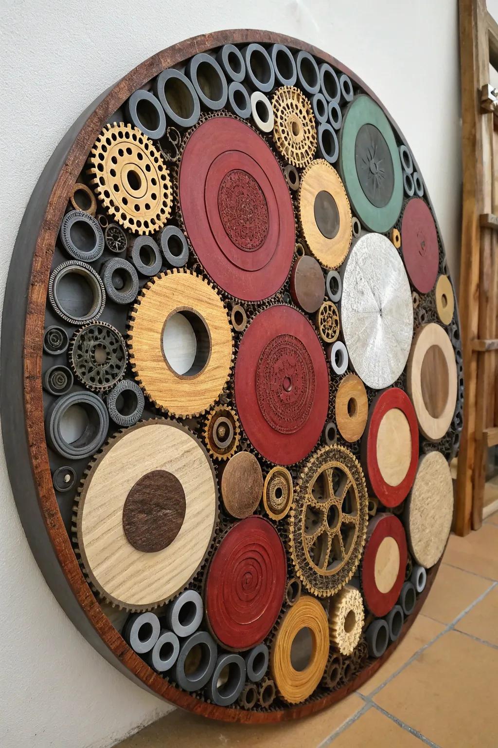 Embrace environmental friendliness with eco-conscious circle art.