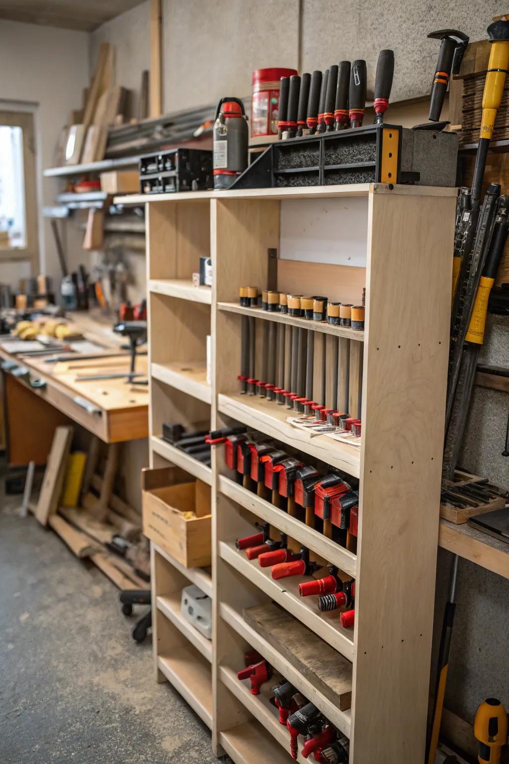 Modular shelving offers adaptability and room efficiency.