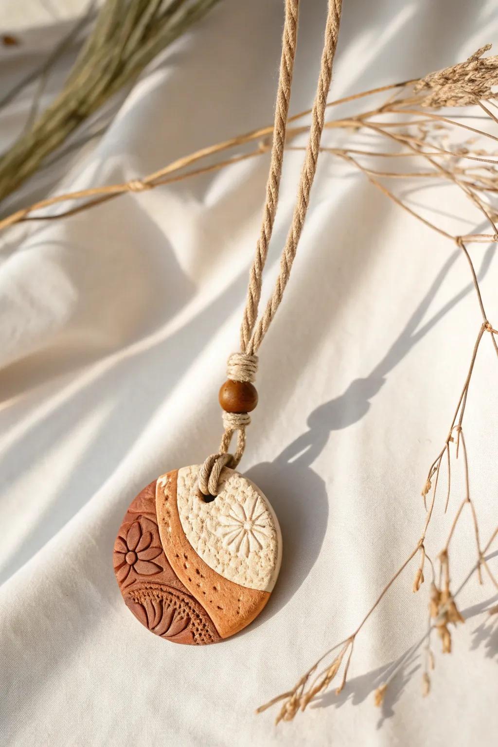 Cherish down-to-earth allure with a hand-molded clay charm that warms your area with its innate splendor.