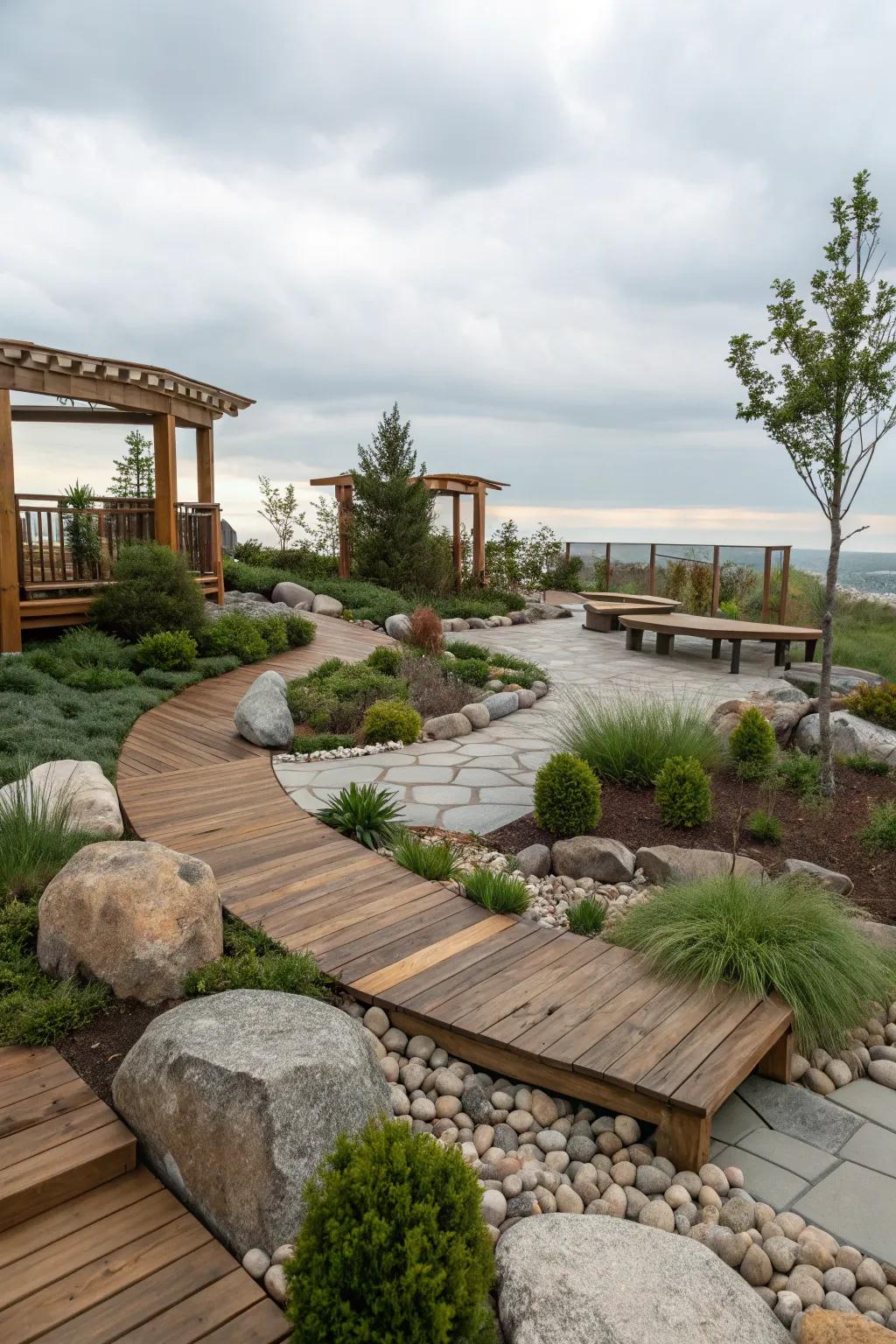 Natural resources create a warm and inviting environment.