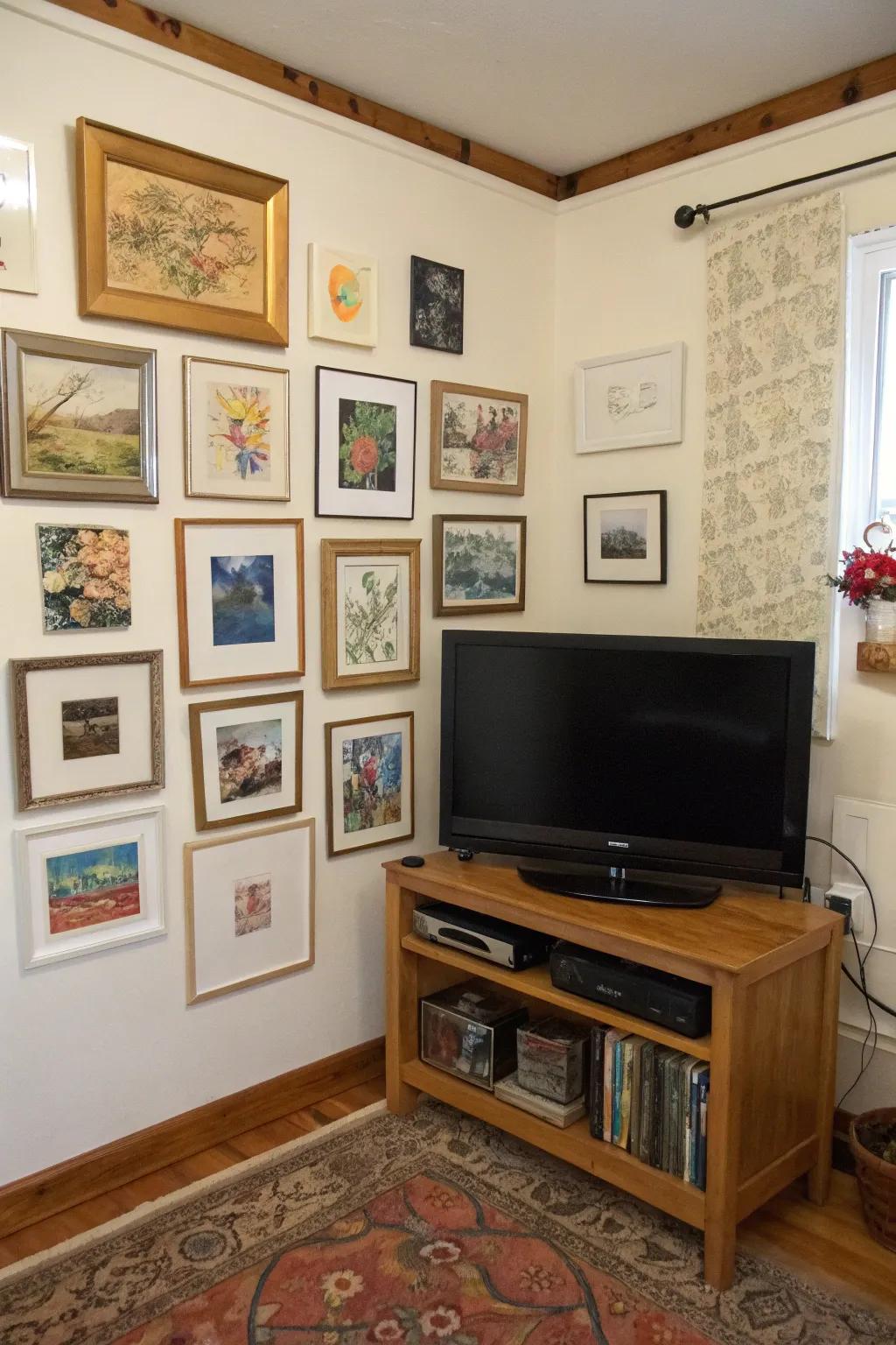 Artistic surrounds transform the TV into a captivating visual feature.
