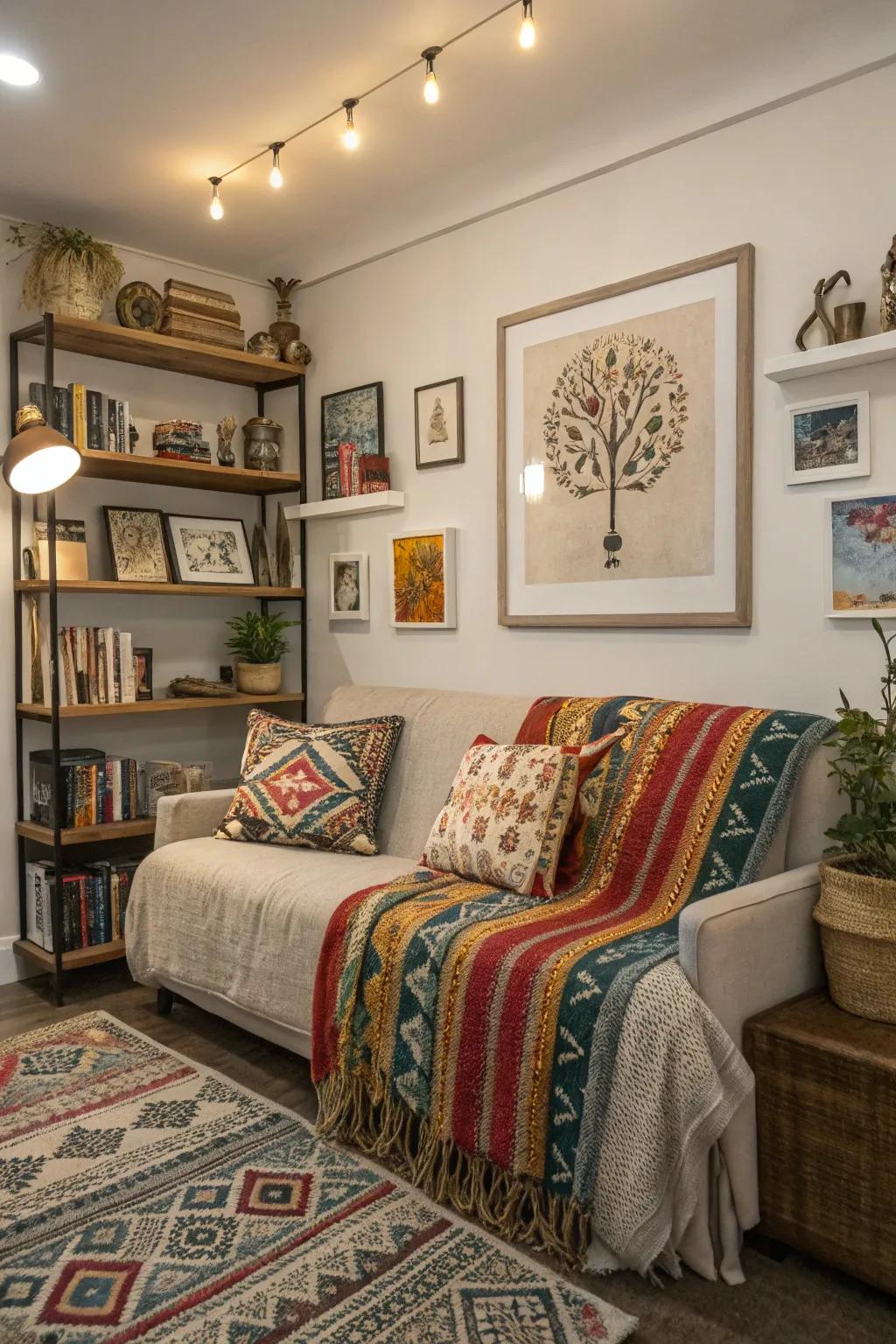 Free-spirited throws create a relaxed, welcoming vibe in your space.