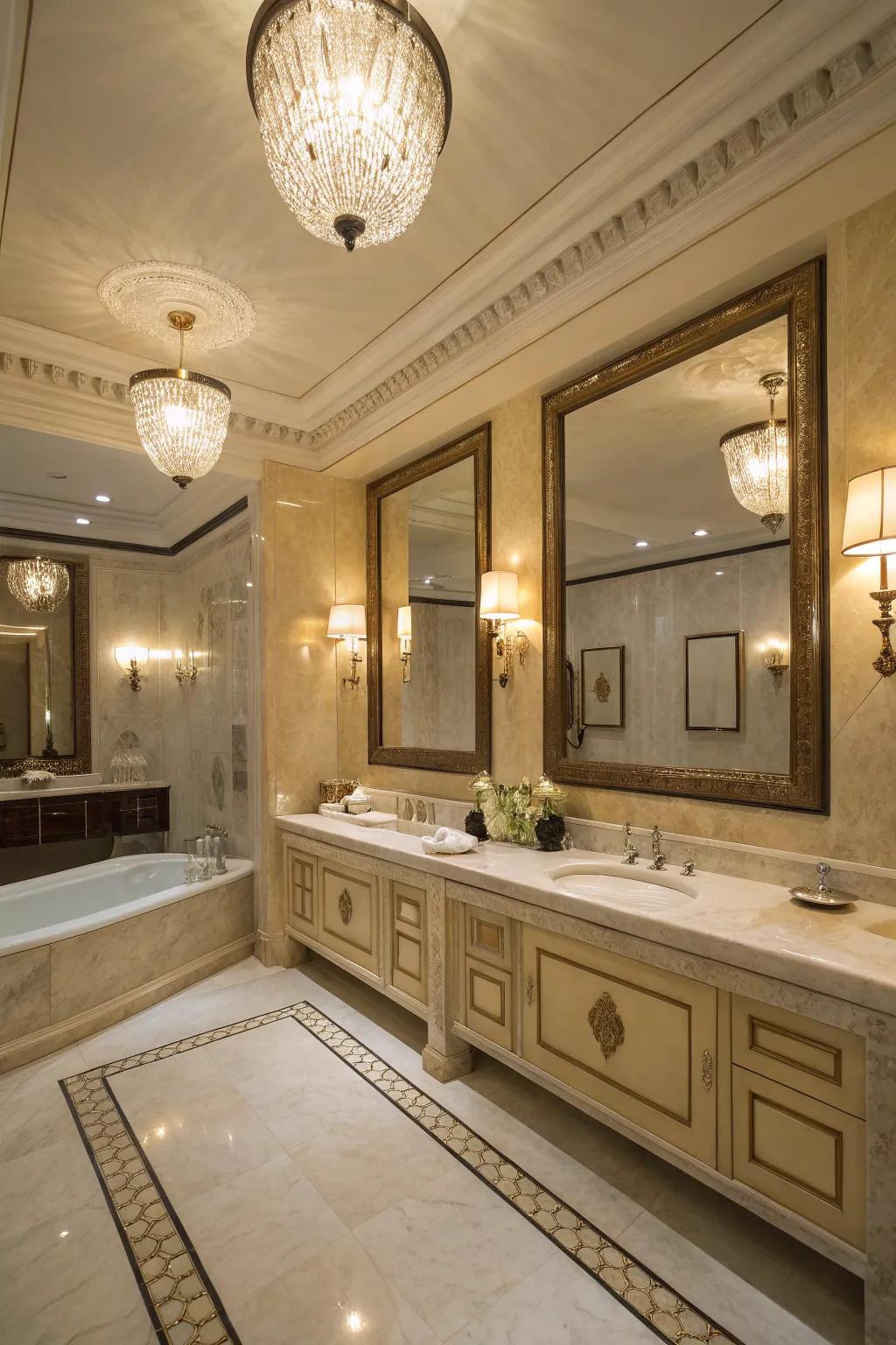 Elegant lighting enhances the beauty of ivory pearl.