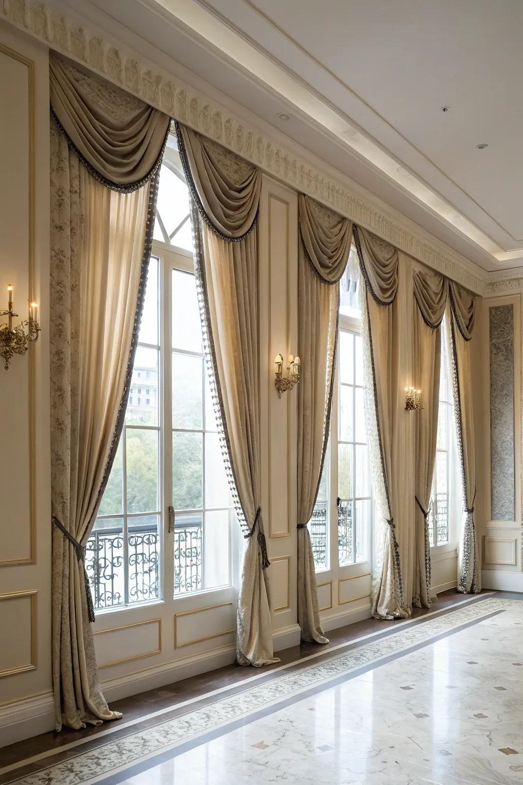 Cord accents combine elegance with functionality.