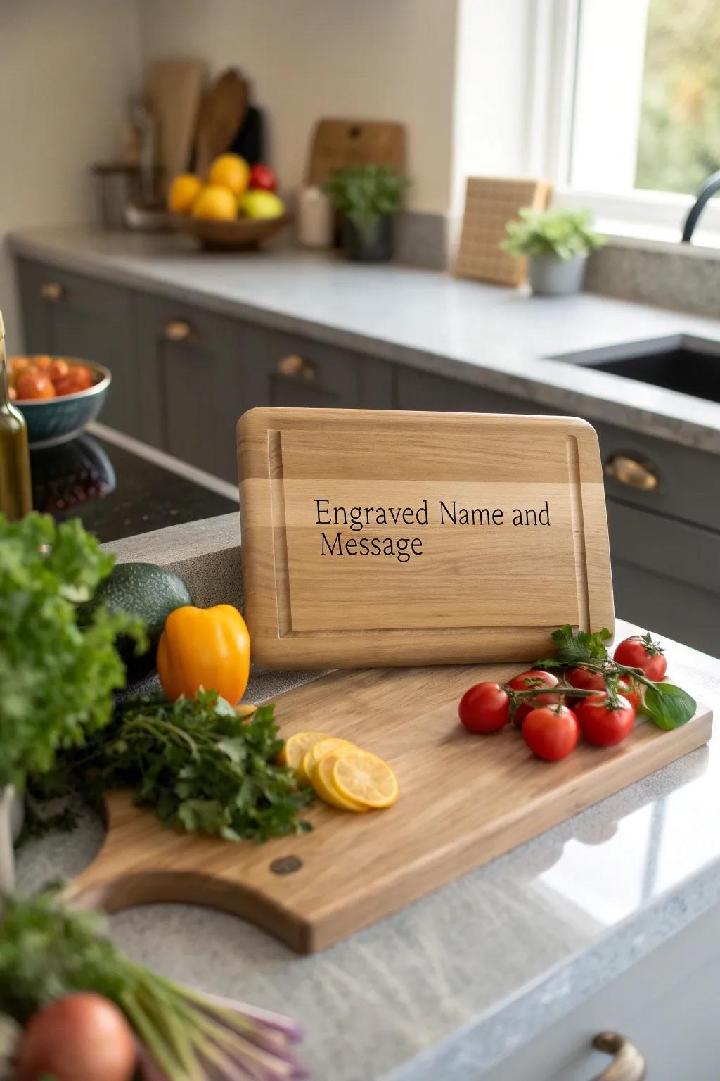 A personalized slicing surface is both functional and meaningful.
