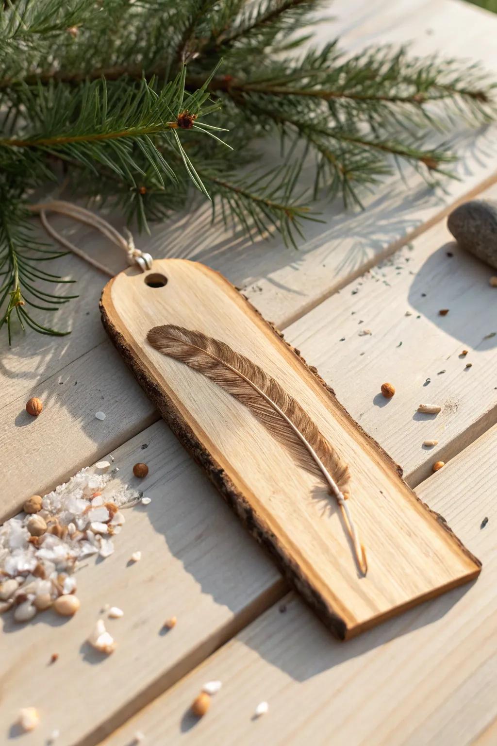 Bring the beauty of nature to your reading with this handcrafted, feather-adorned bookmark.