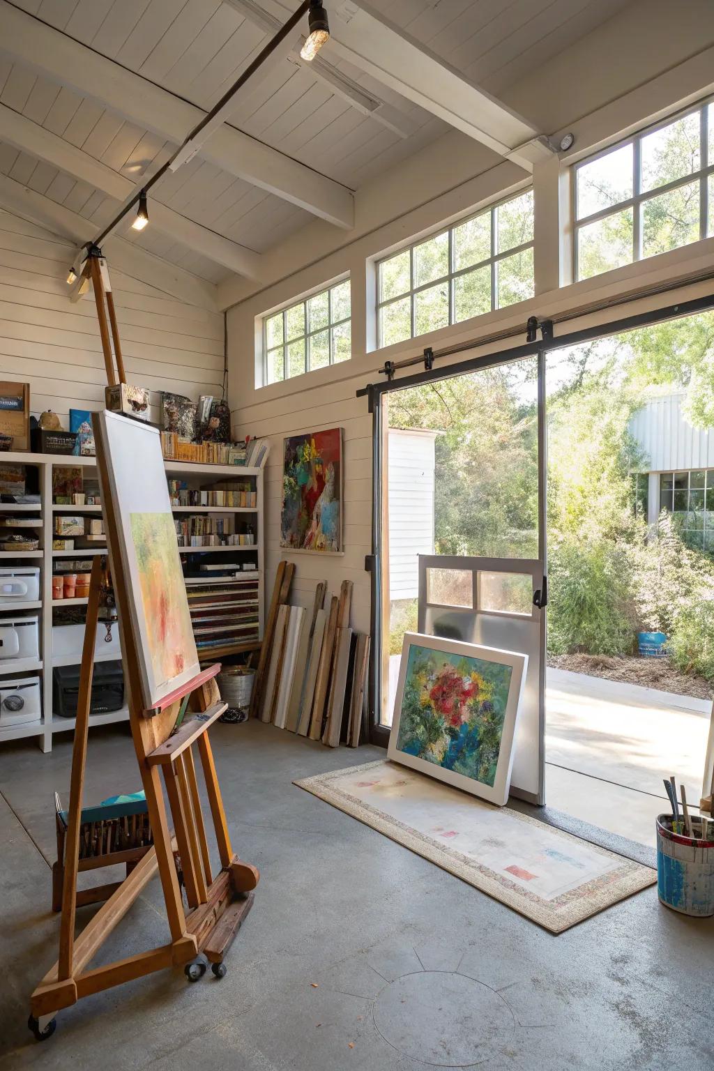 An art studio sanctuary where creativity thrives.