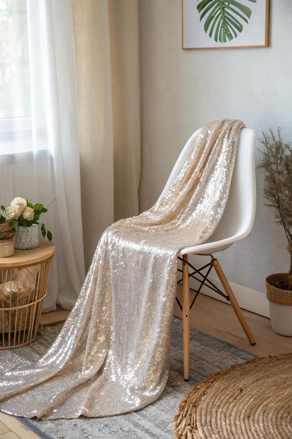 Elevate your baby shower decor with a touch of sparkle and minimalist elegance.