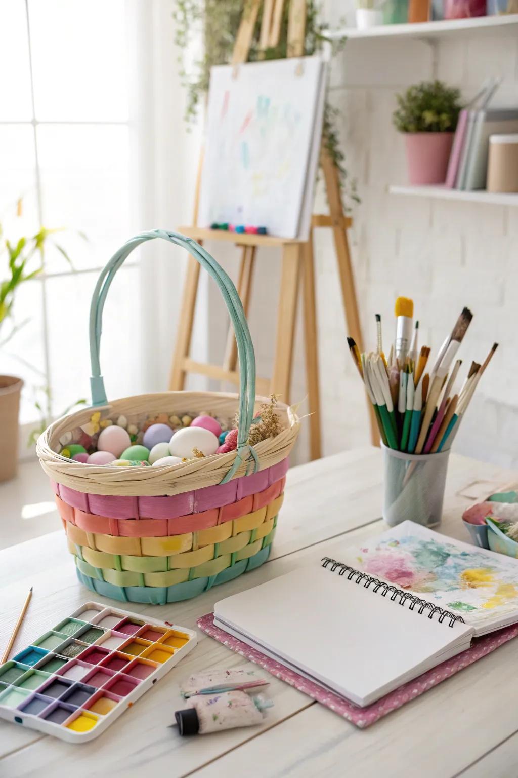 Unleash ingenuity through an art-themed Easter basket.