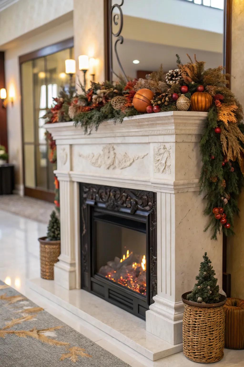 A mantel that morphs with the seasons.