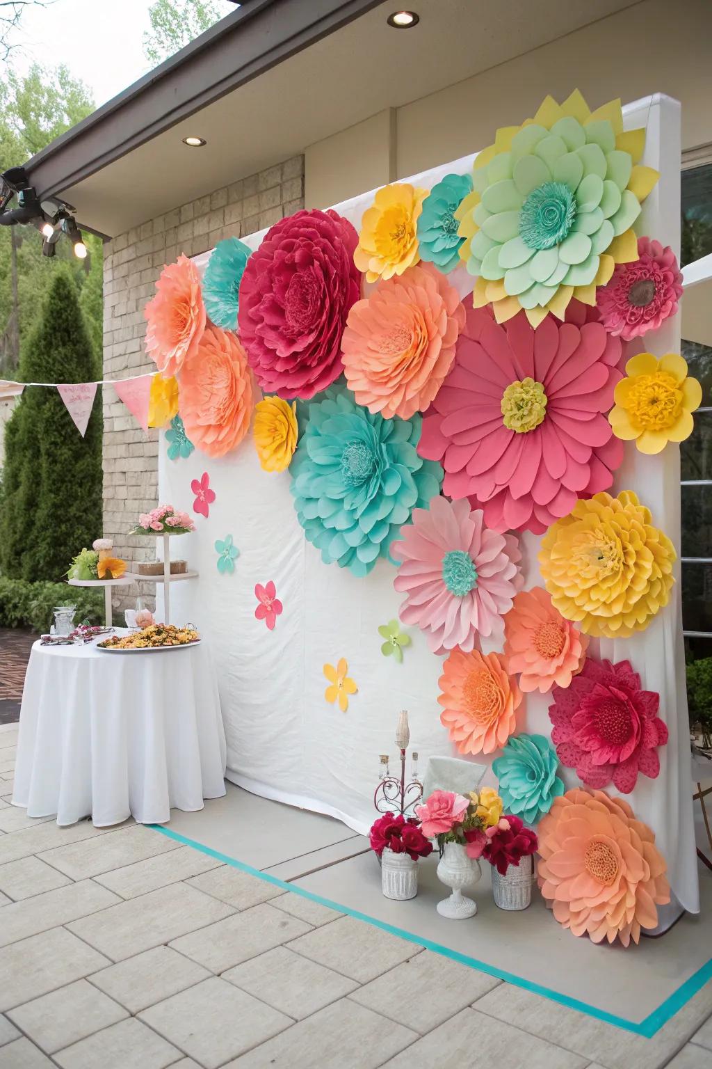 Do-it-yourself sheet blooms include a vibrant, inventive impression.