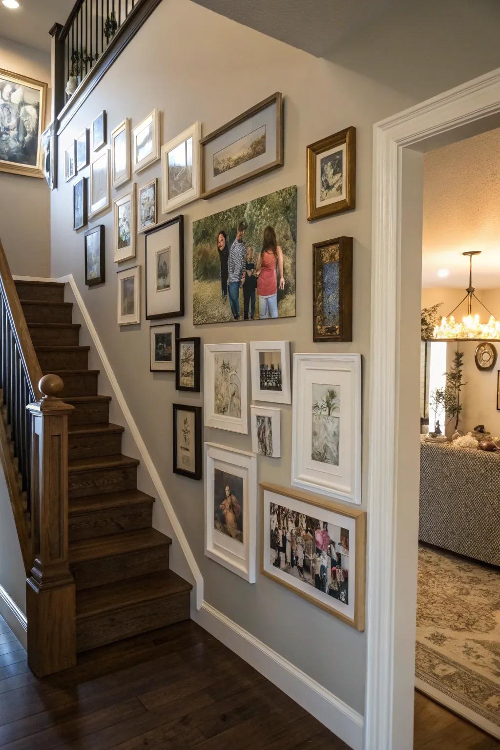 A gallery wall introduces character and narrates your home's history.