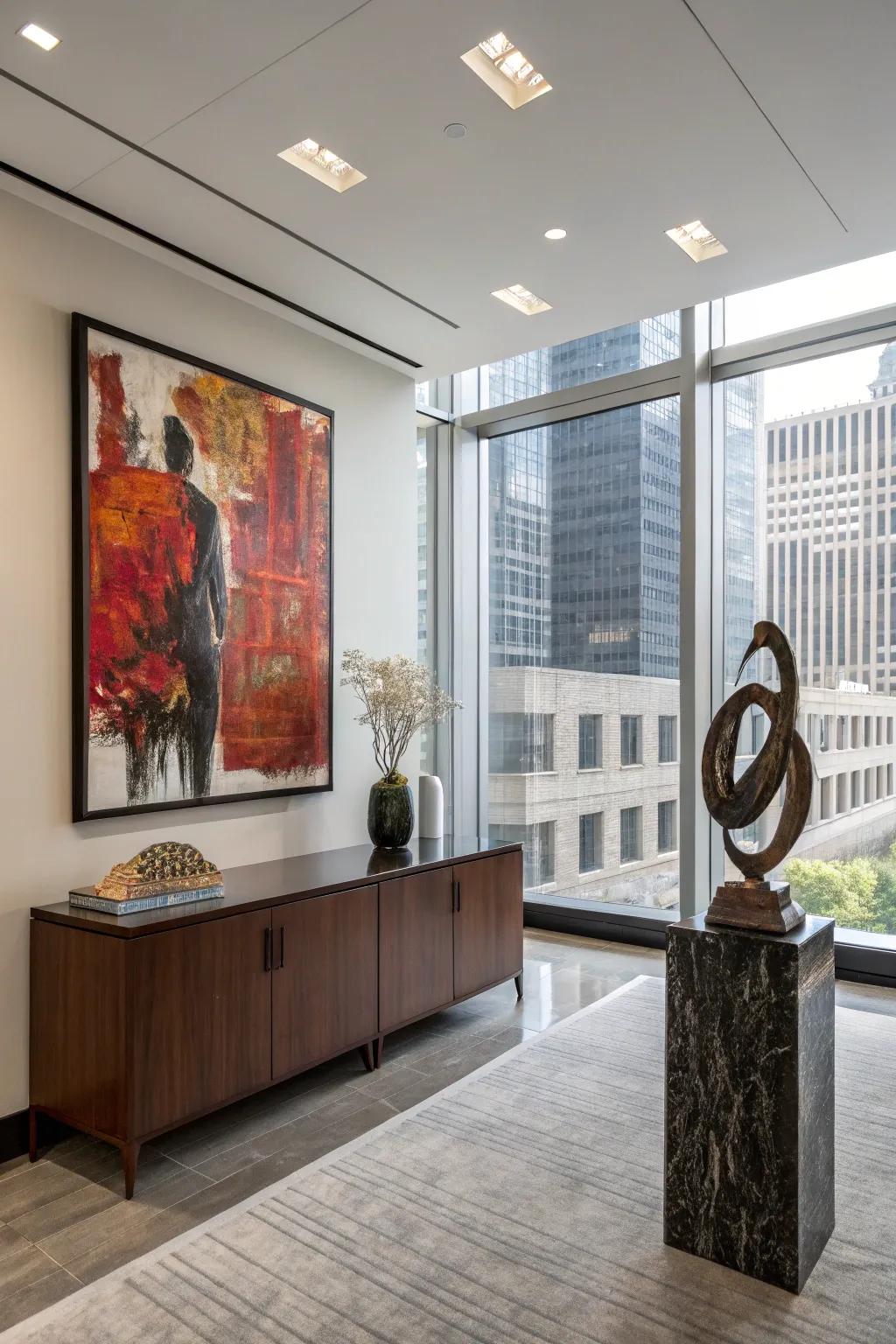 Something that stands out makes this professional office special.