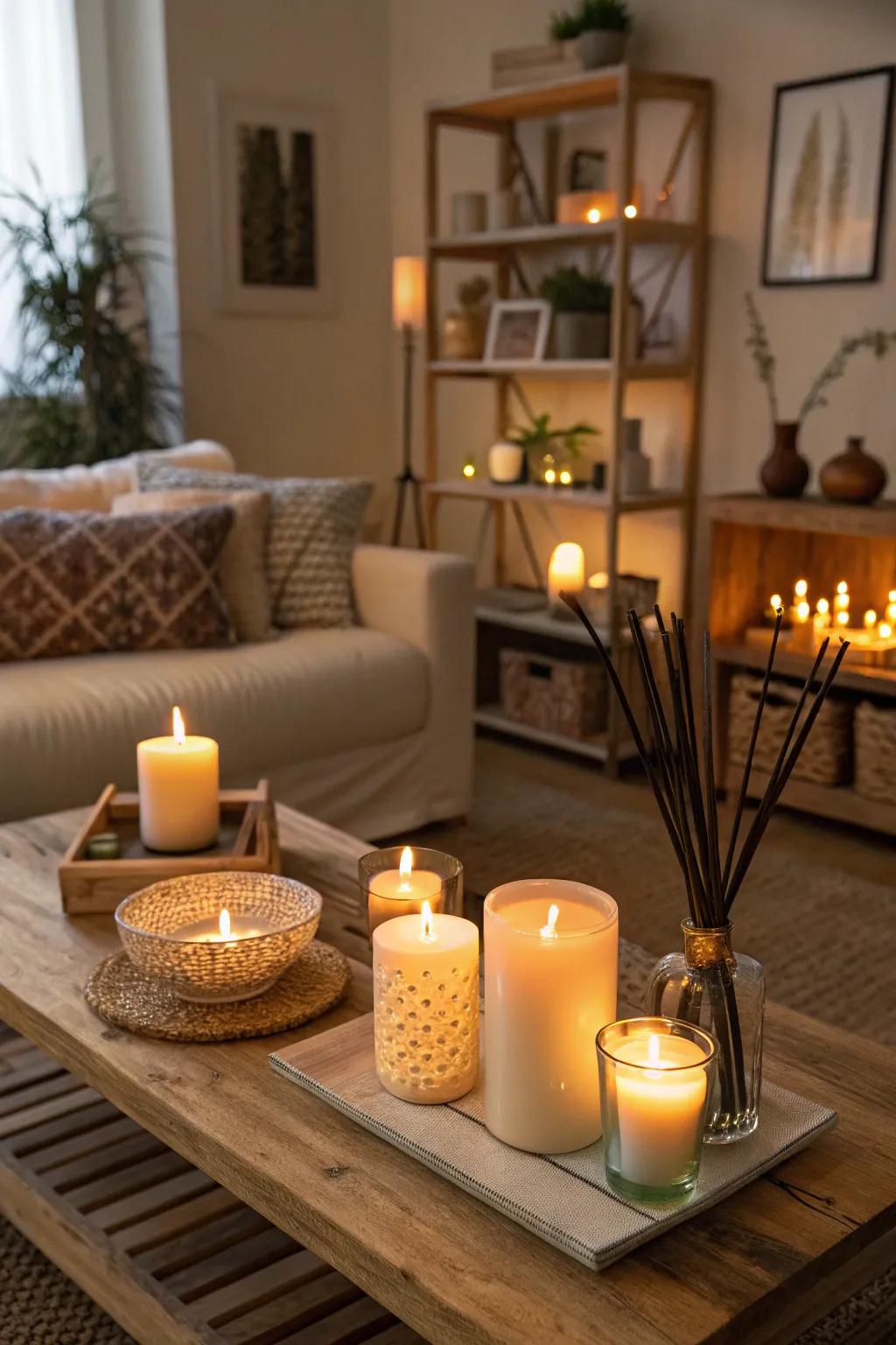 Natural fragrances contribute an aromatic dimension to your fall-themed decor.
