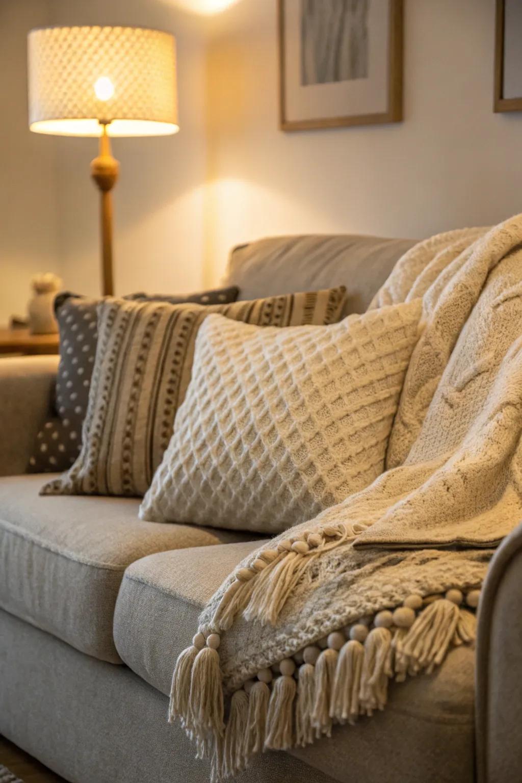 Wool pillows provide warmth and comfort for chilly days.