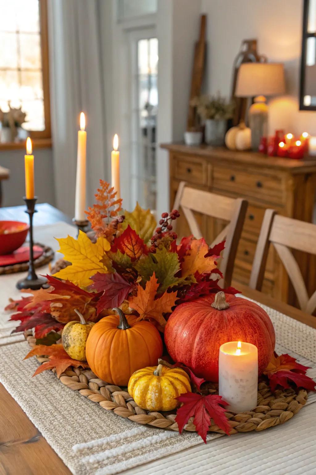 A daring color palette brings your fall table to life.