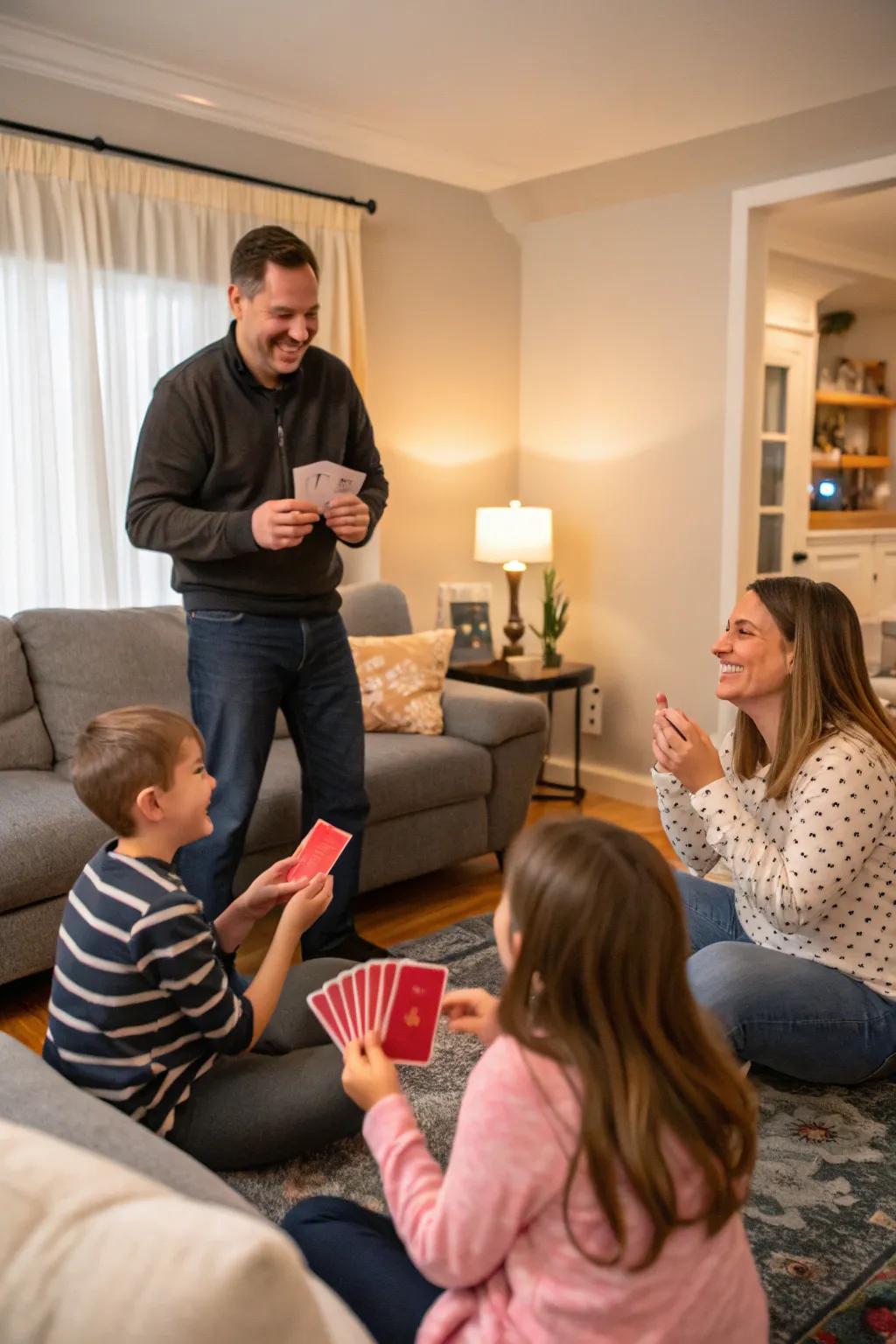 Card-inspired charades for family fun