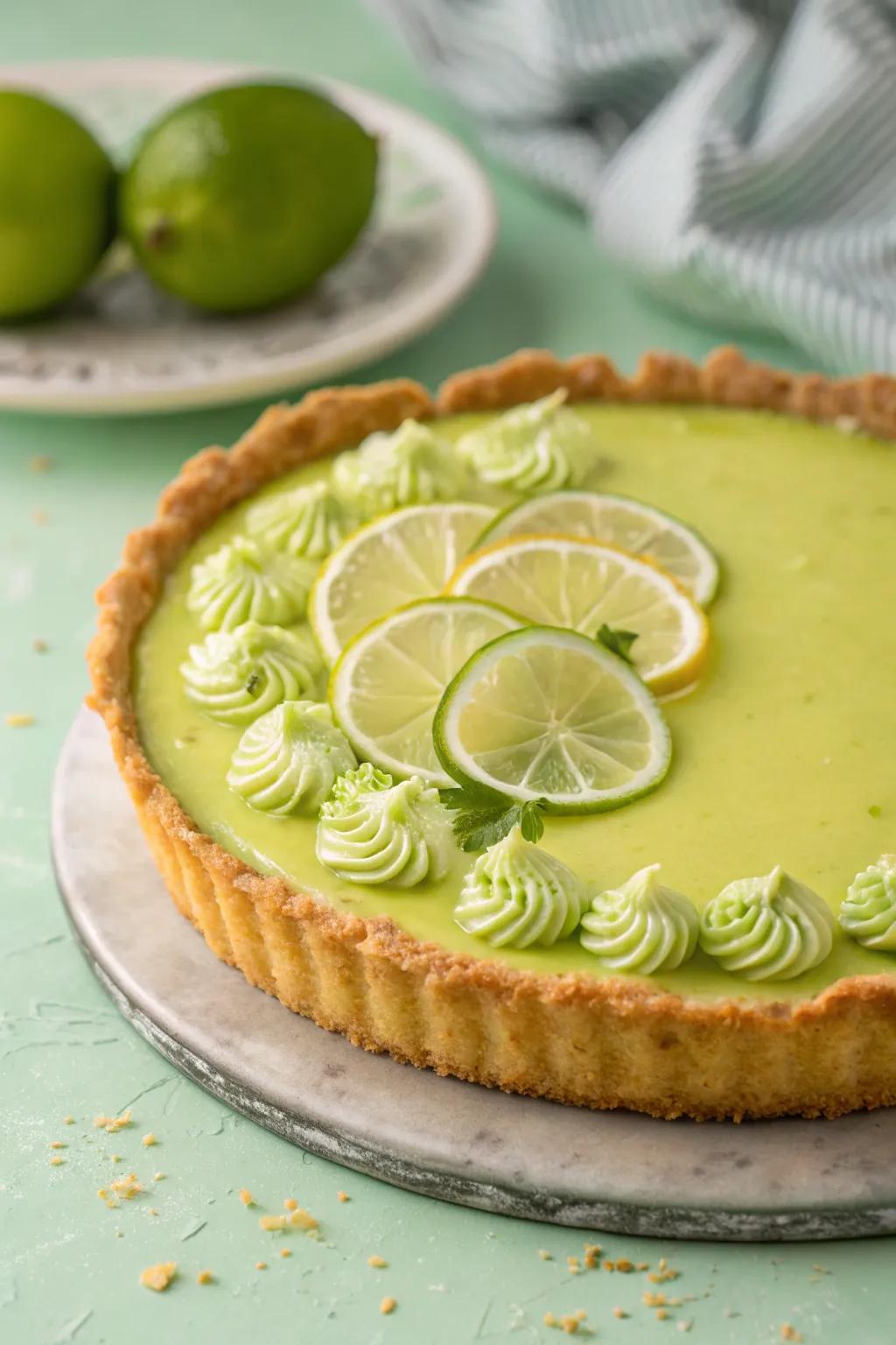 Citrus rind swirls contribute a whimsical hint.