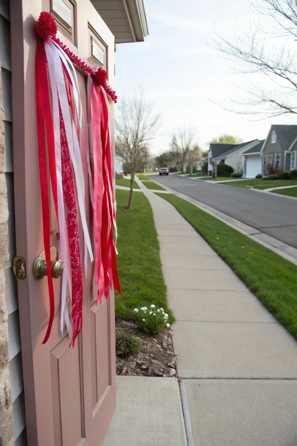 Incorporate movement using a stream of vibrant ribbons.