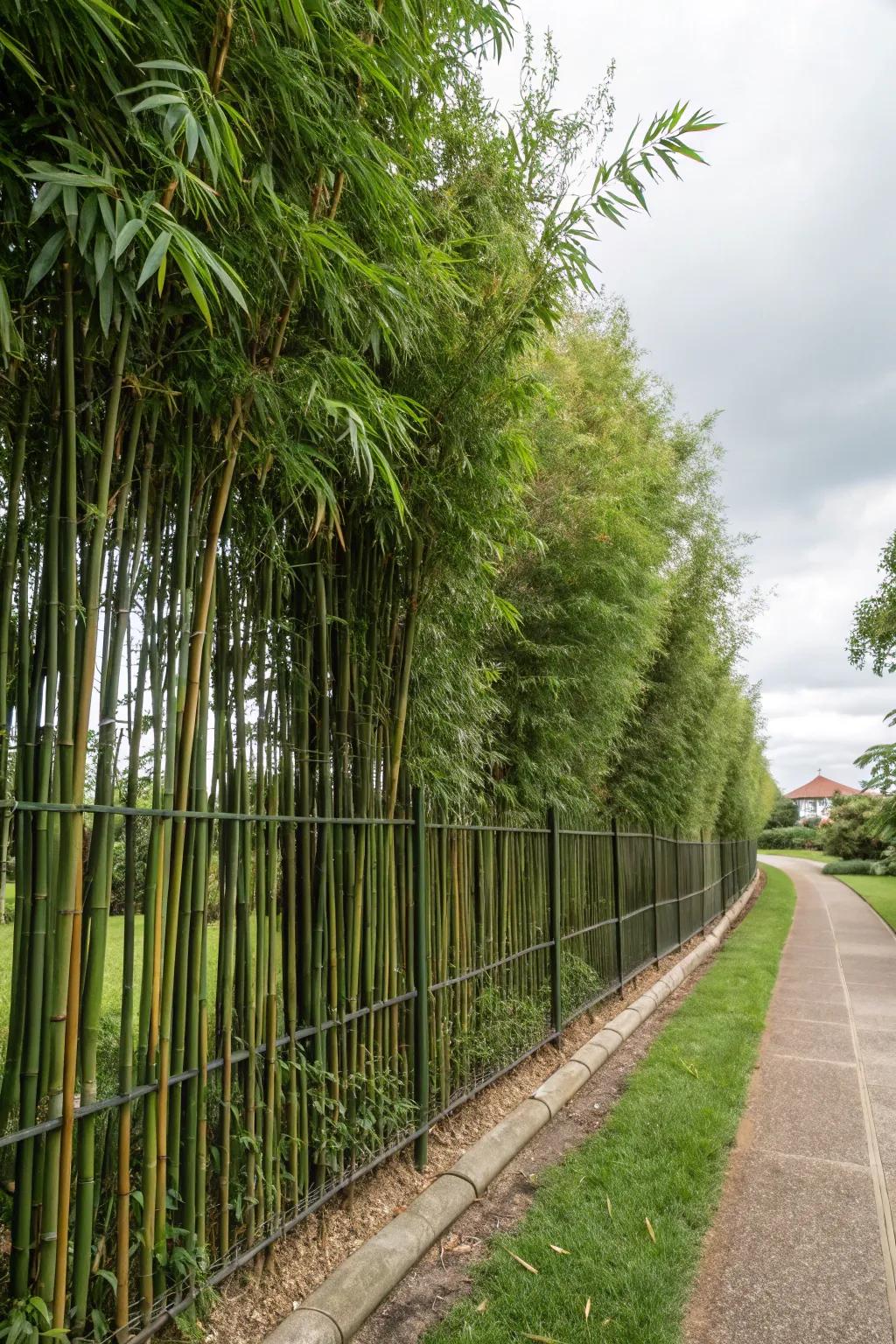 Bamboo grants a natural partition through a serene vibe.