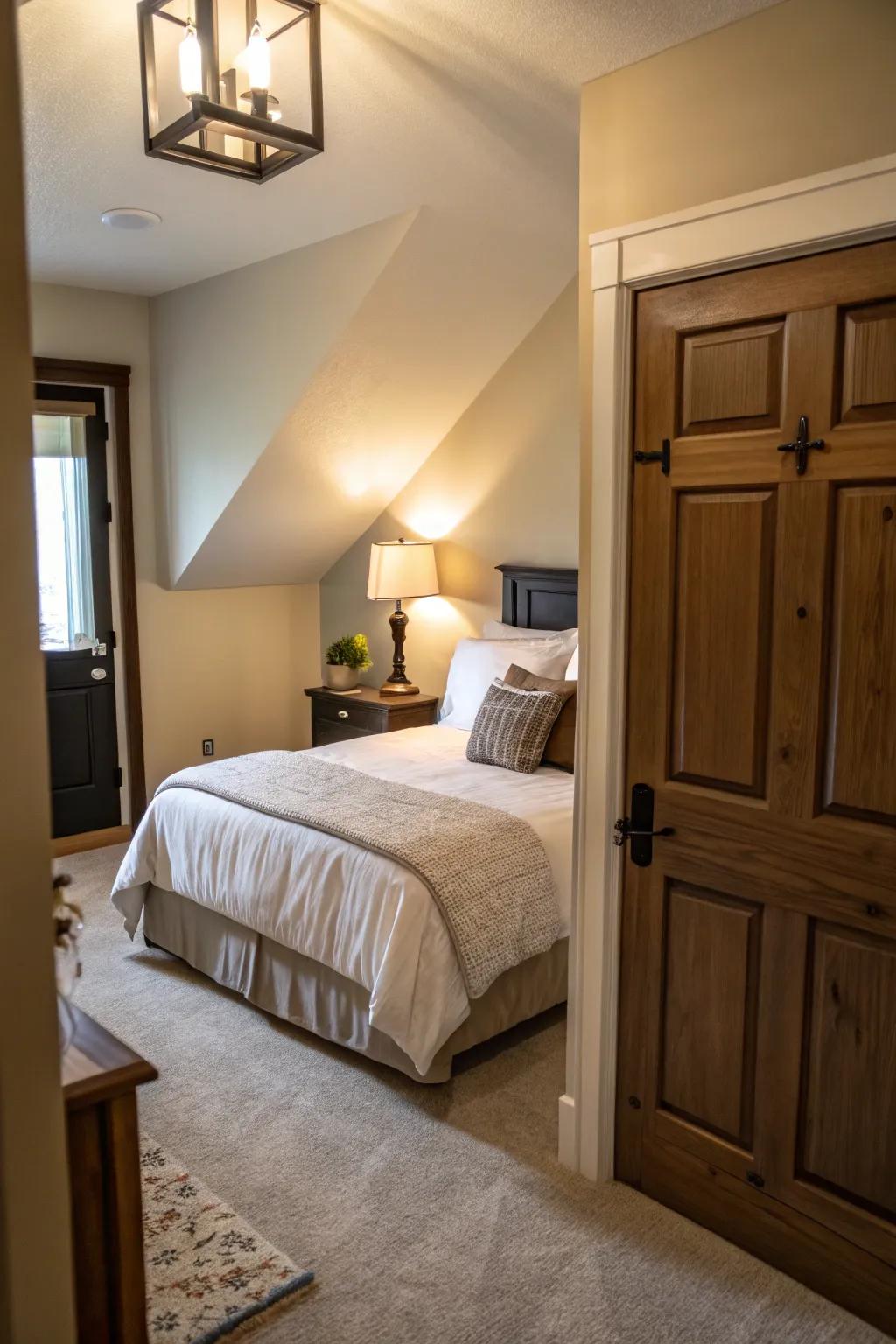 Strategic bed placement encourages restful sleep.