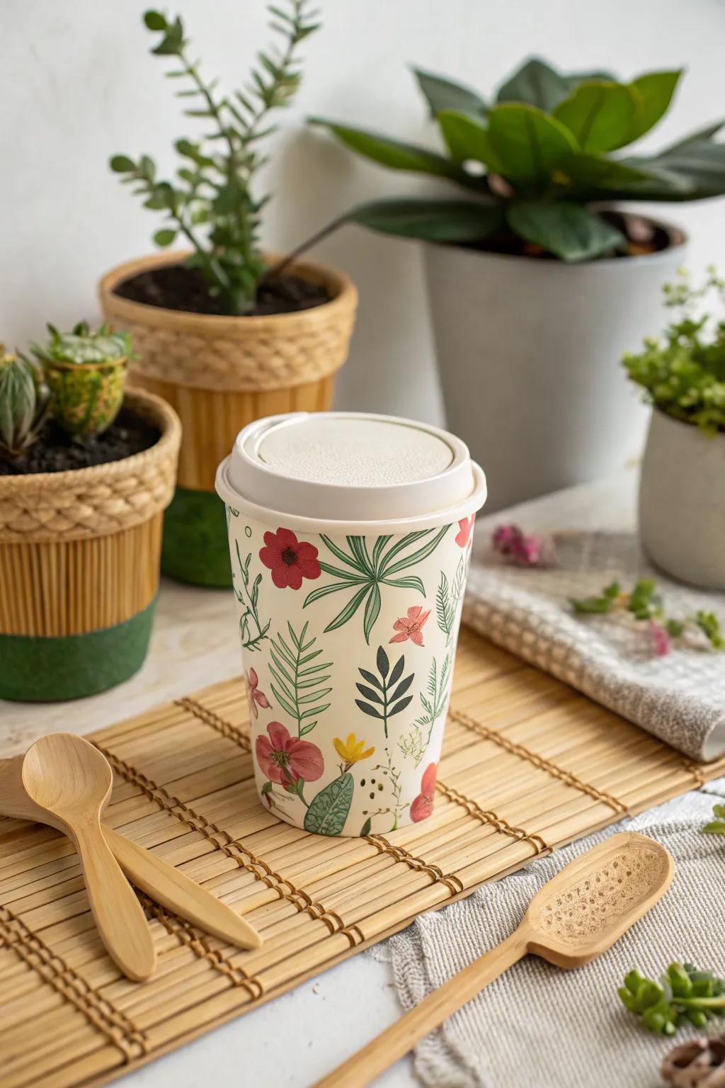 Eco-conscious flower motifs for the mindful consumer.
