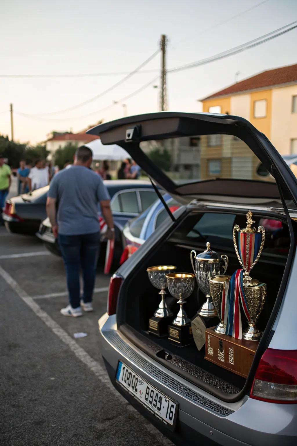 Celebrate success with a striking trophy display.