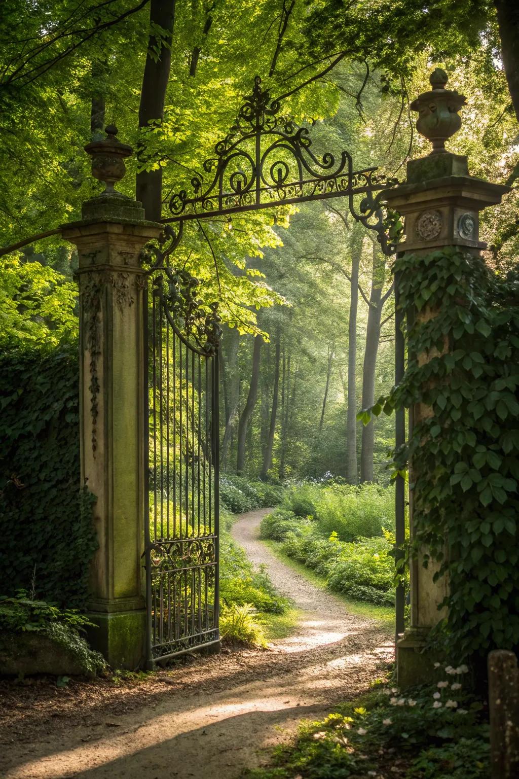 A secret garden entrance sparking curiosity and discovery.