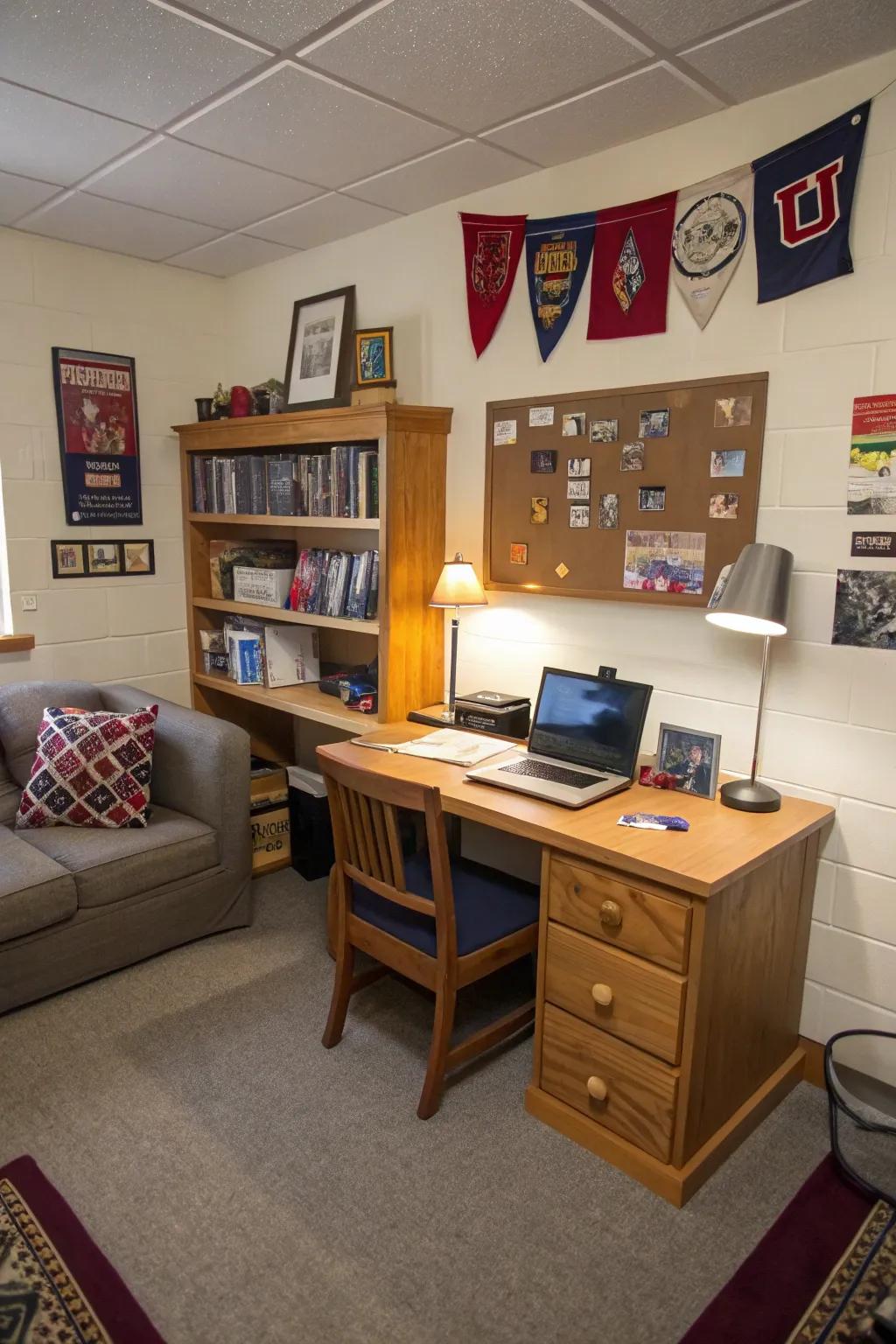 A dedicated study area helps you focus and be more productive.