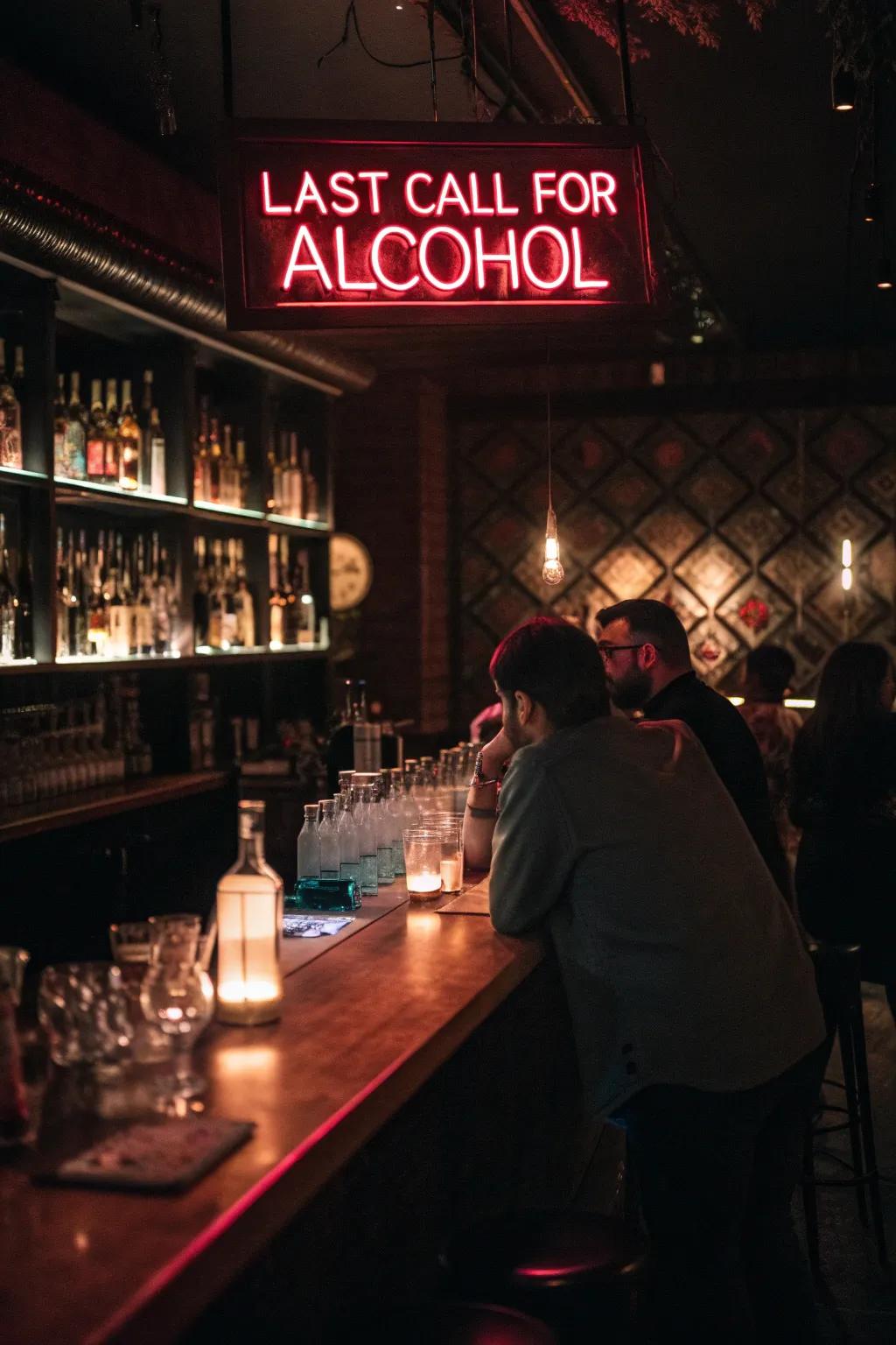 A playful nudge that the night is winding down.