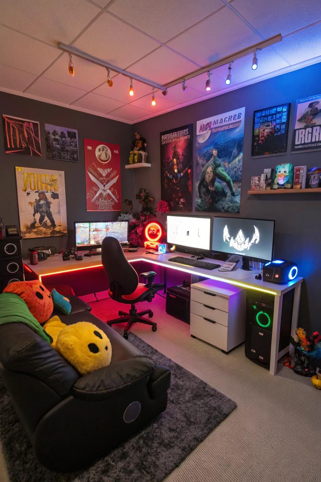 Enter your game world with themed decorations.