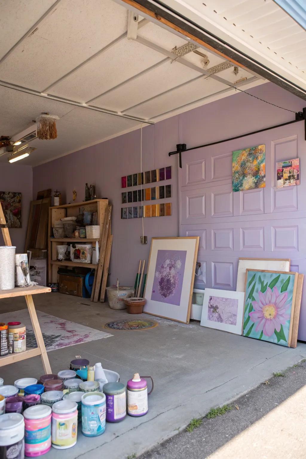 Lavender adds a sense of elegance and tranquility to your garage.