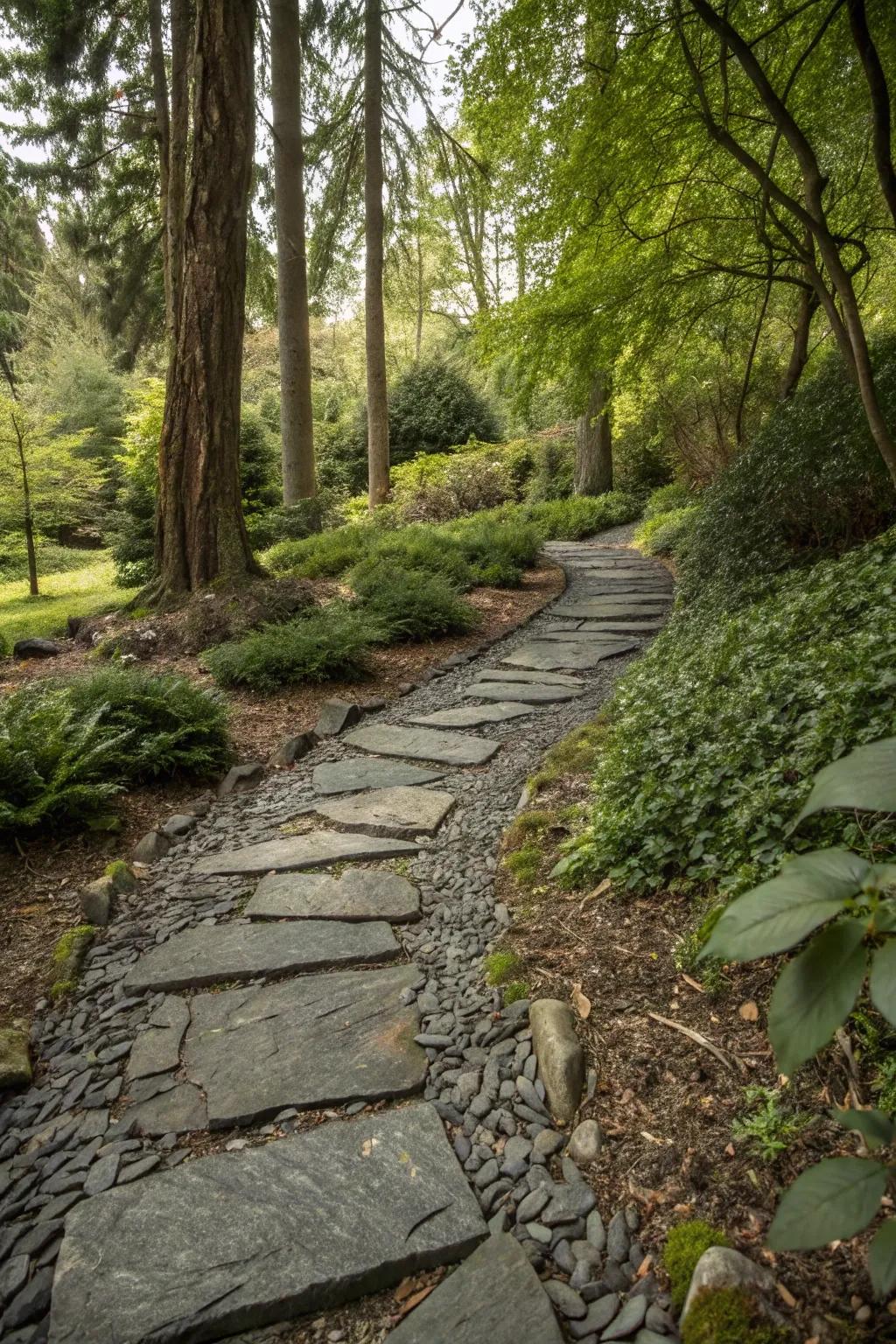Merge your garden paths into the landscape with naturalistic stone shards.