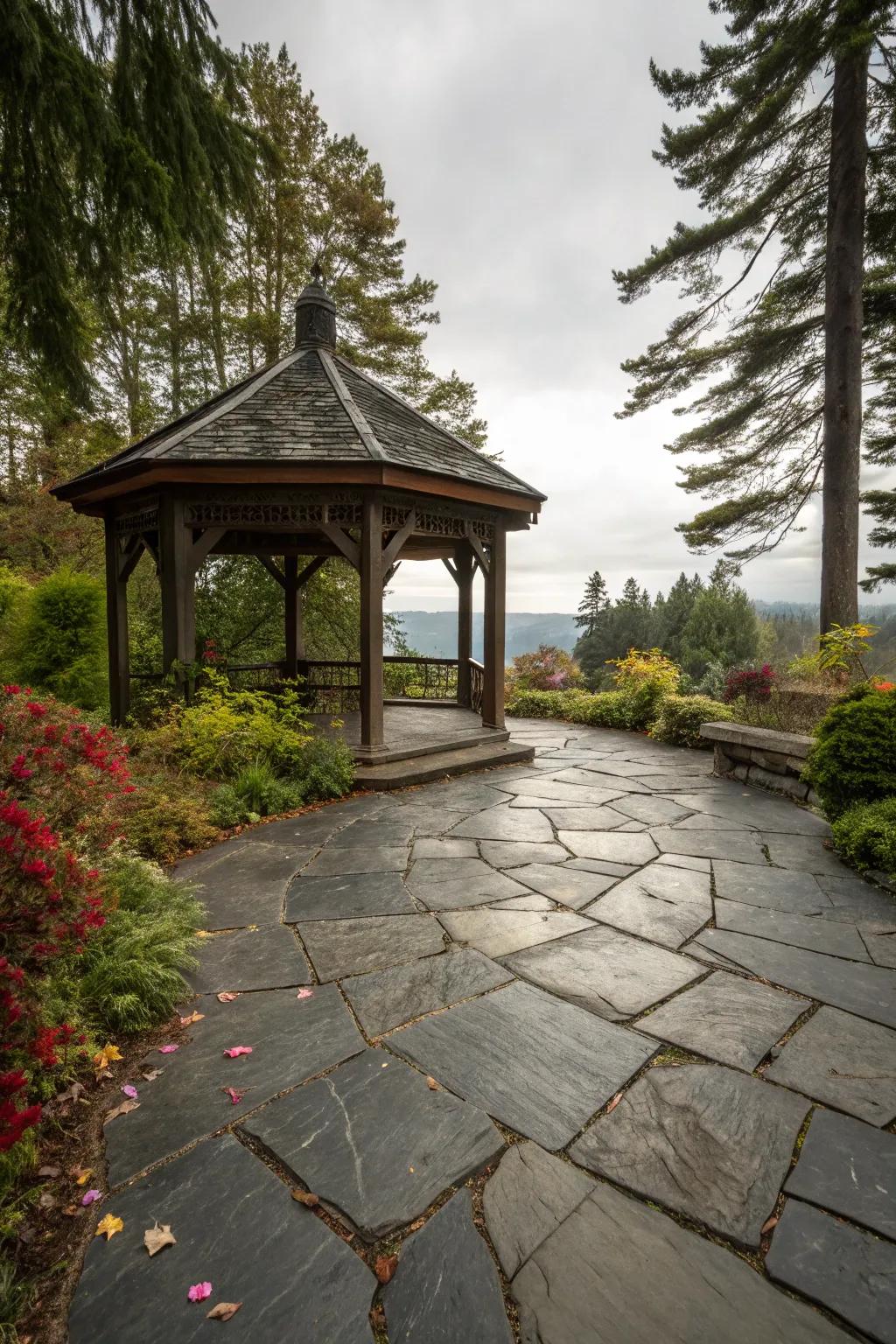 Seize raw magnificence via untreated flagstone flooring.