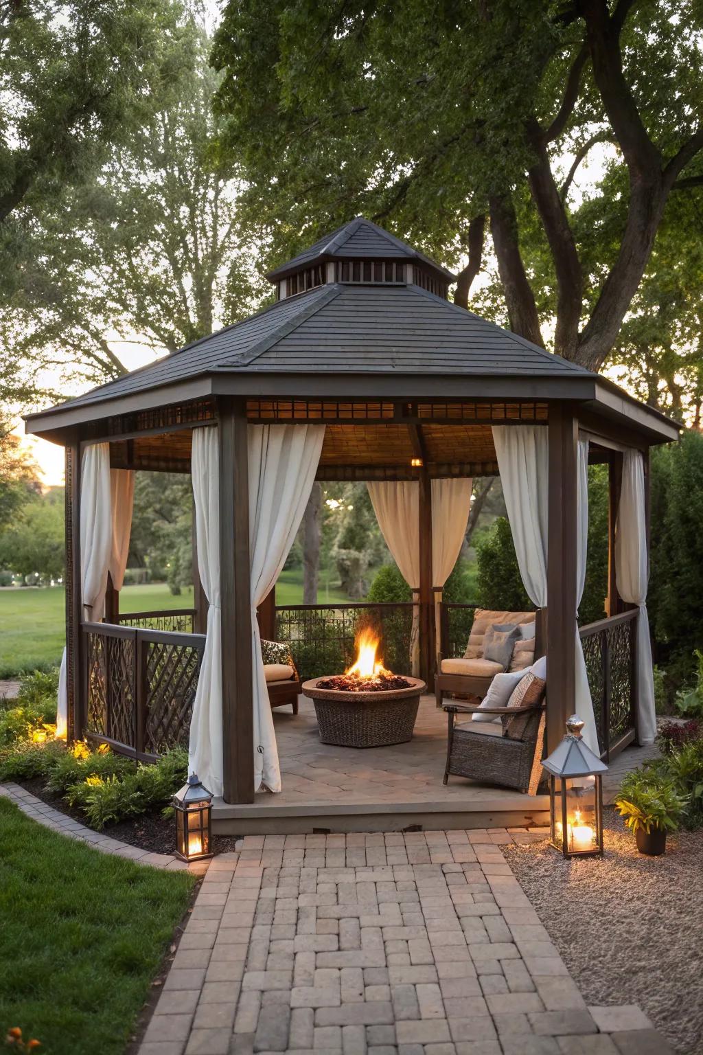 Fashion a secluded refuge with a partially walled pergola.