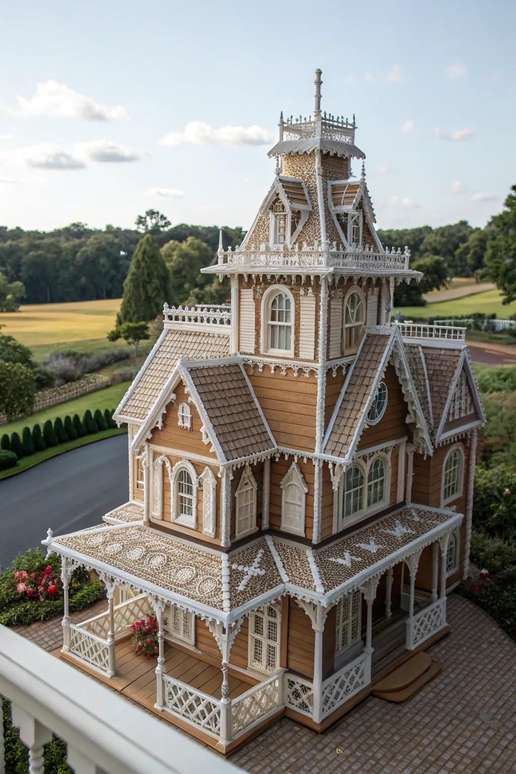 A grand Regency dwelling crafted from gingerbread.