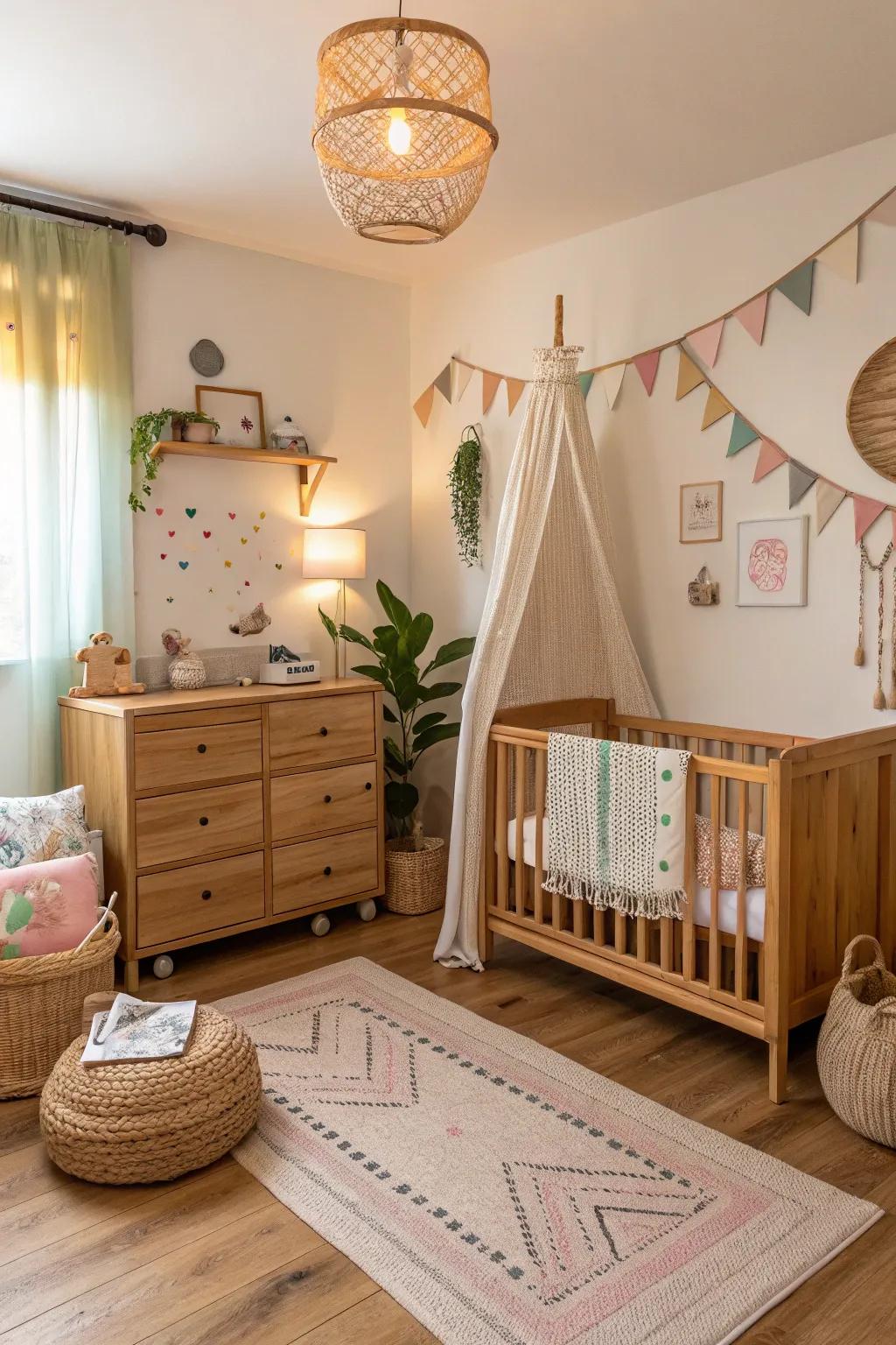 Raw timber accents add warmth and texture.