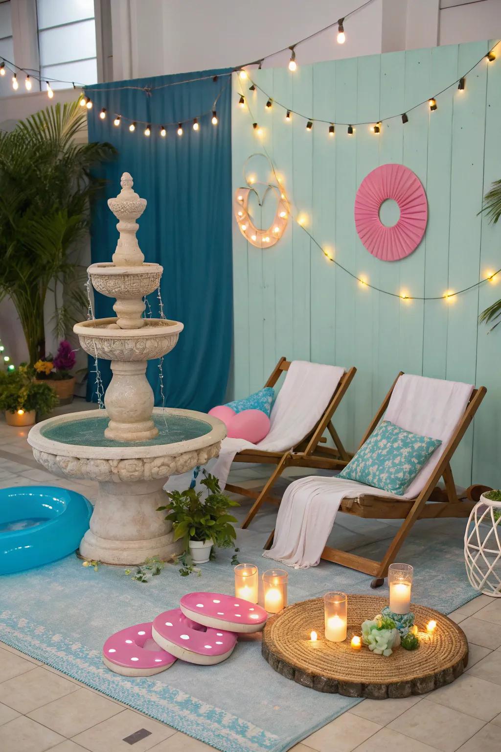 Capture amusing keepsakes with a creative picture taking display.