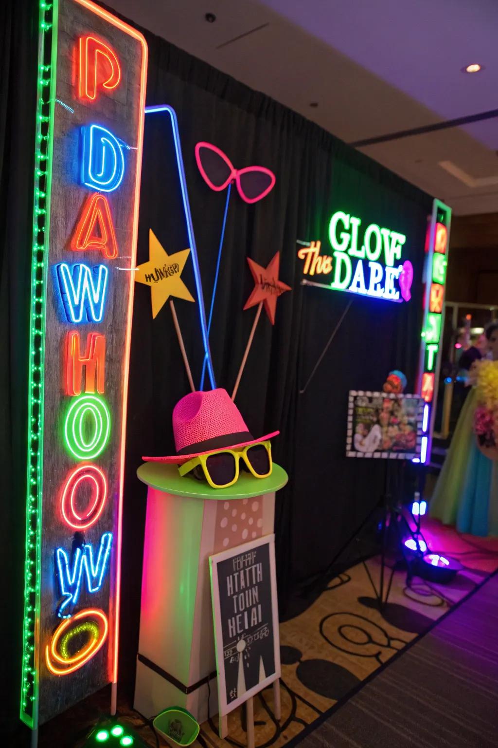 Capture the radiant instances with a themed photographic booth.