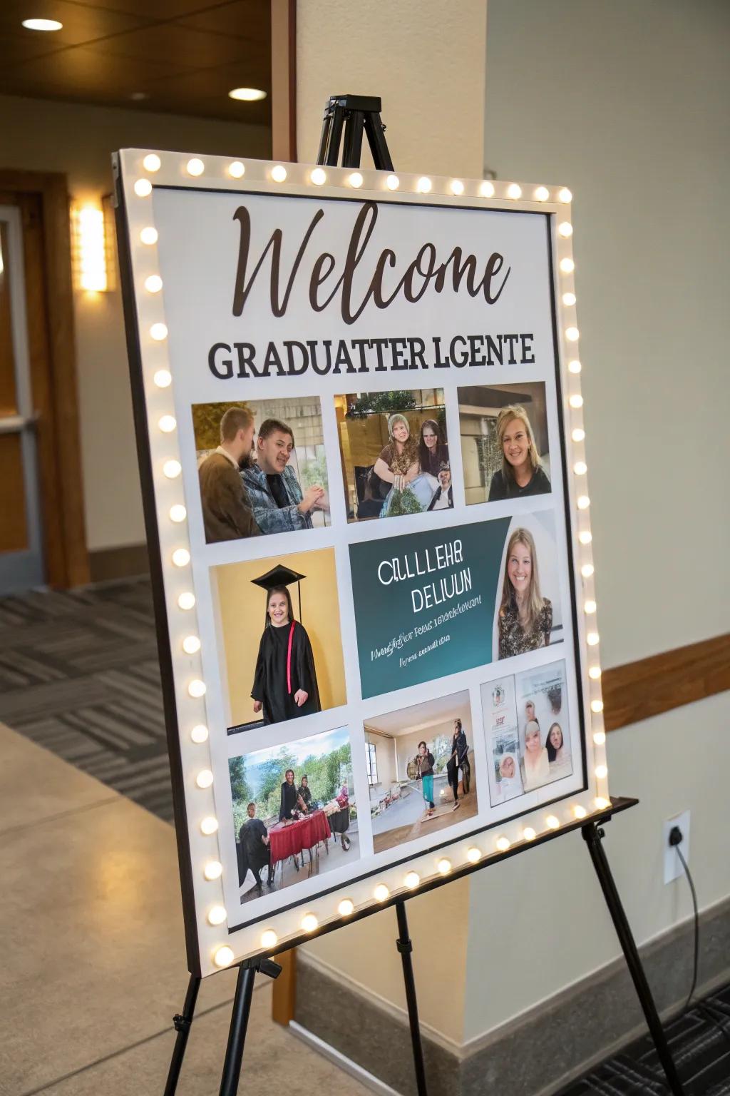 Celebrate memories with a photographic montage marker.