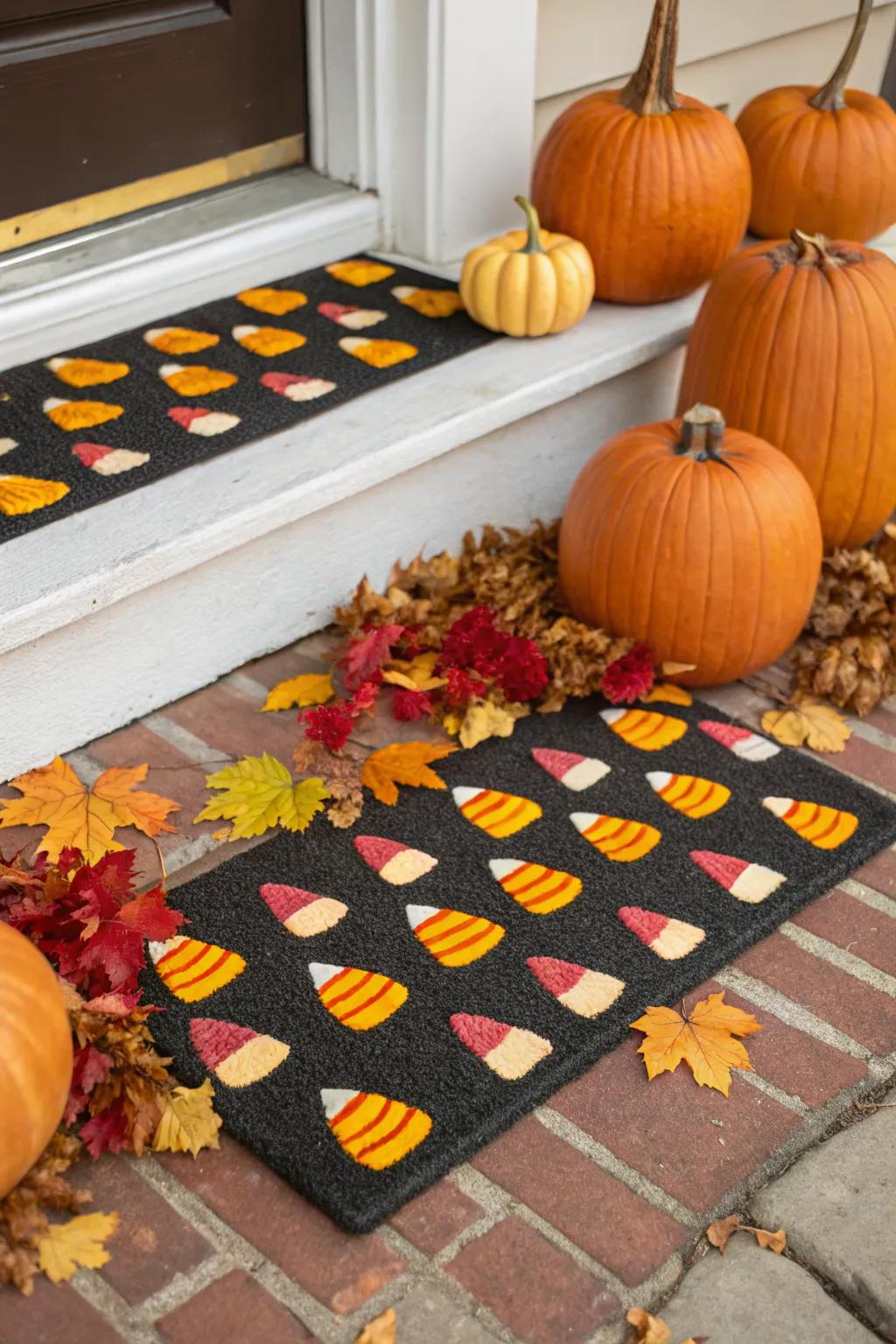 Sugar kernel designs introduce a sweet touch to Spooky Season setting.