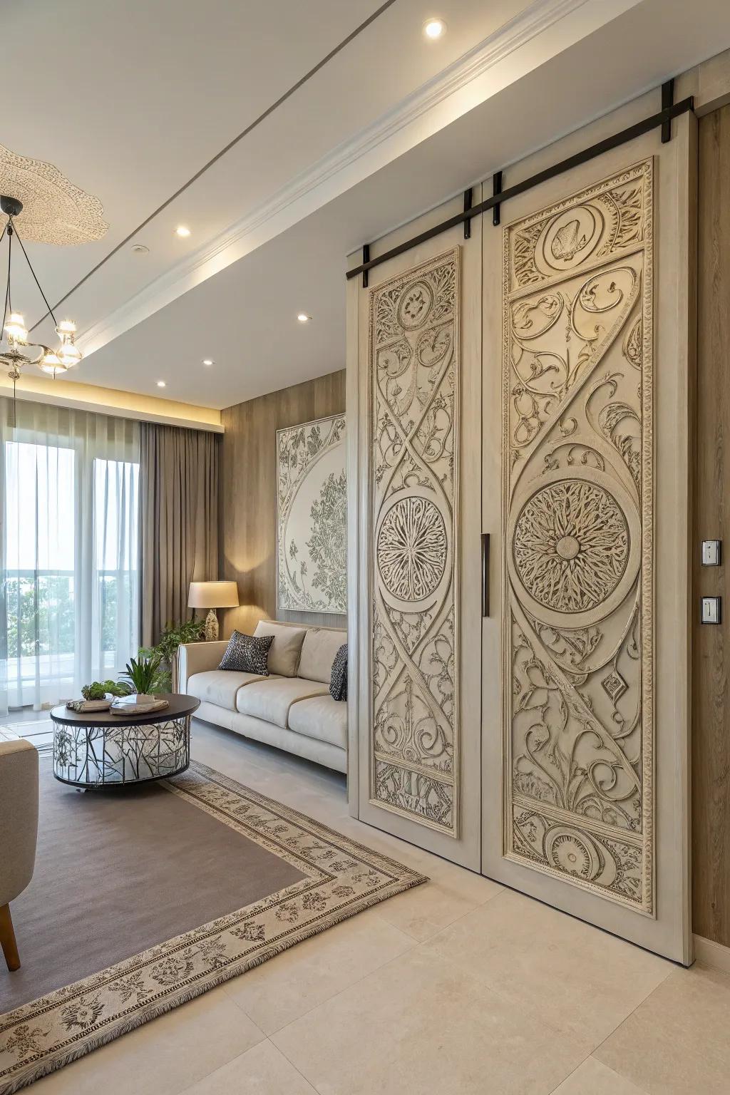 Transform your sliding door into a canvas for creativity.