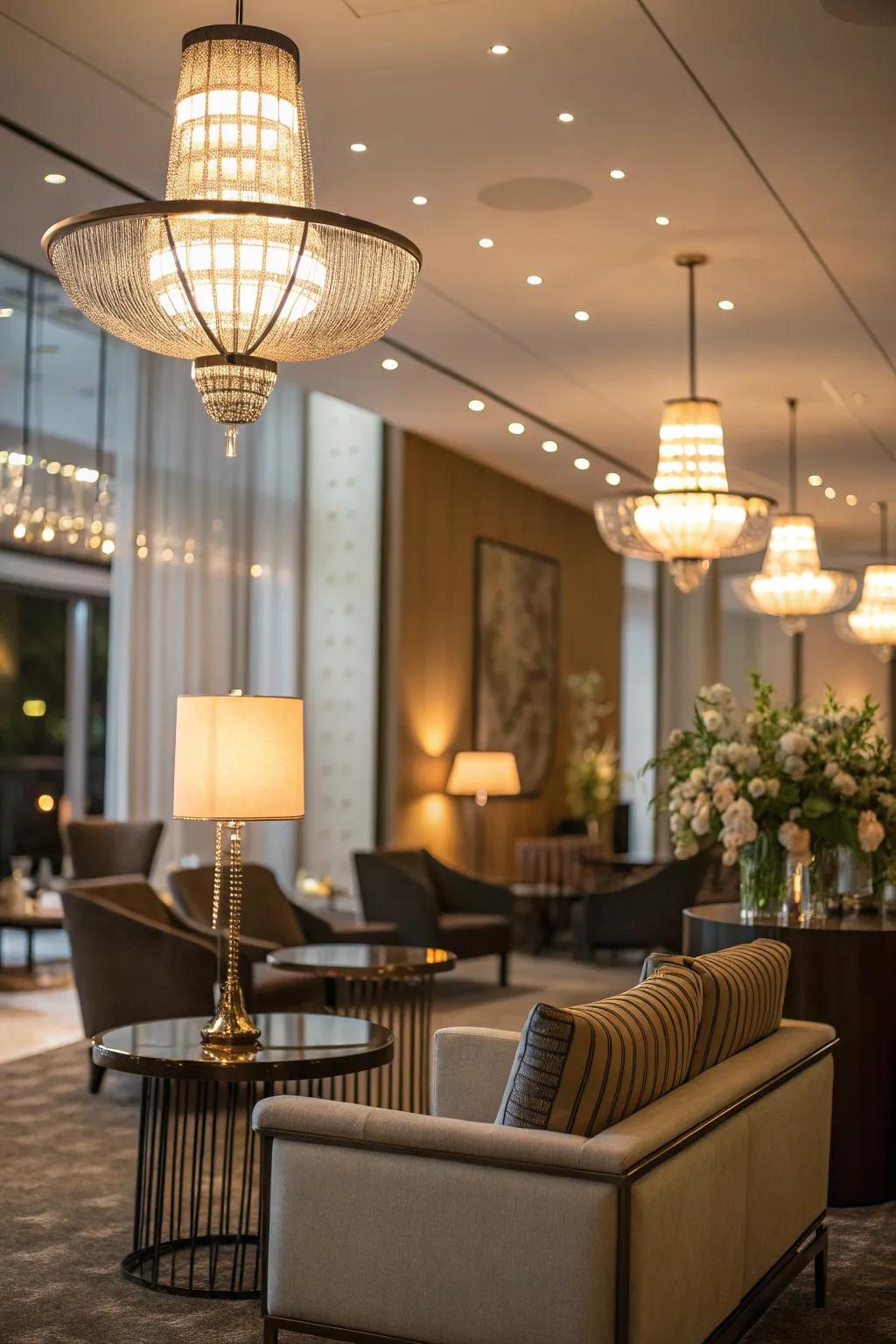 Stylish lighting that sets the perfect mood.