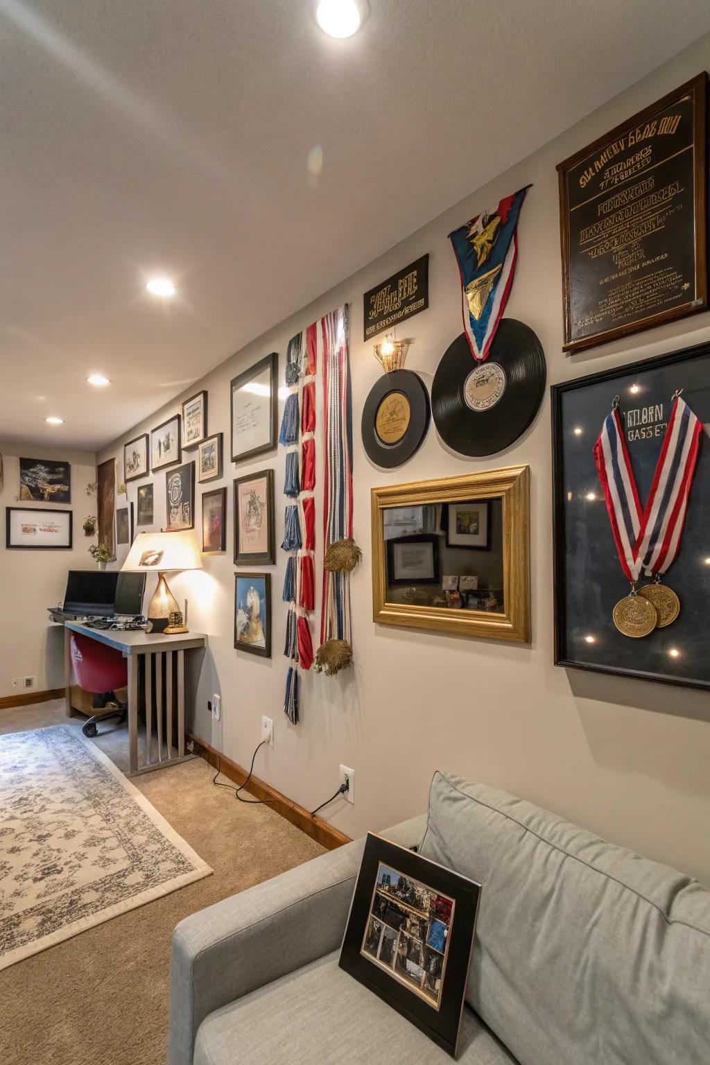 Remain inspired with a display of achievements.
