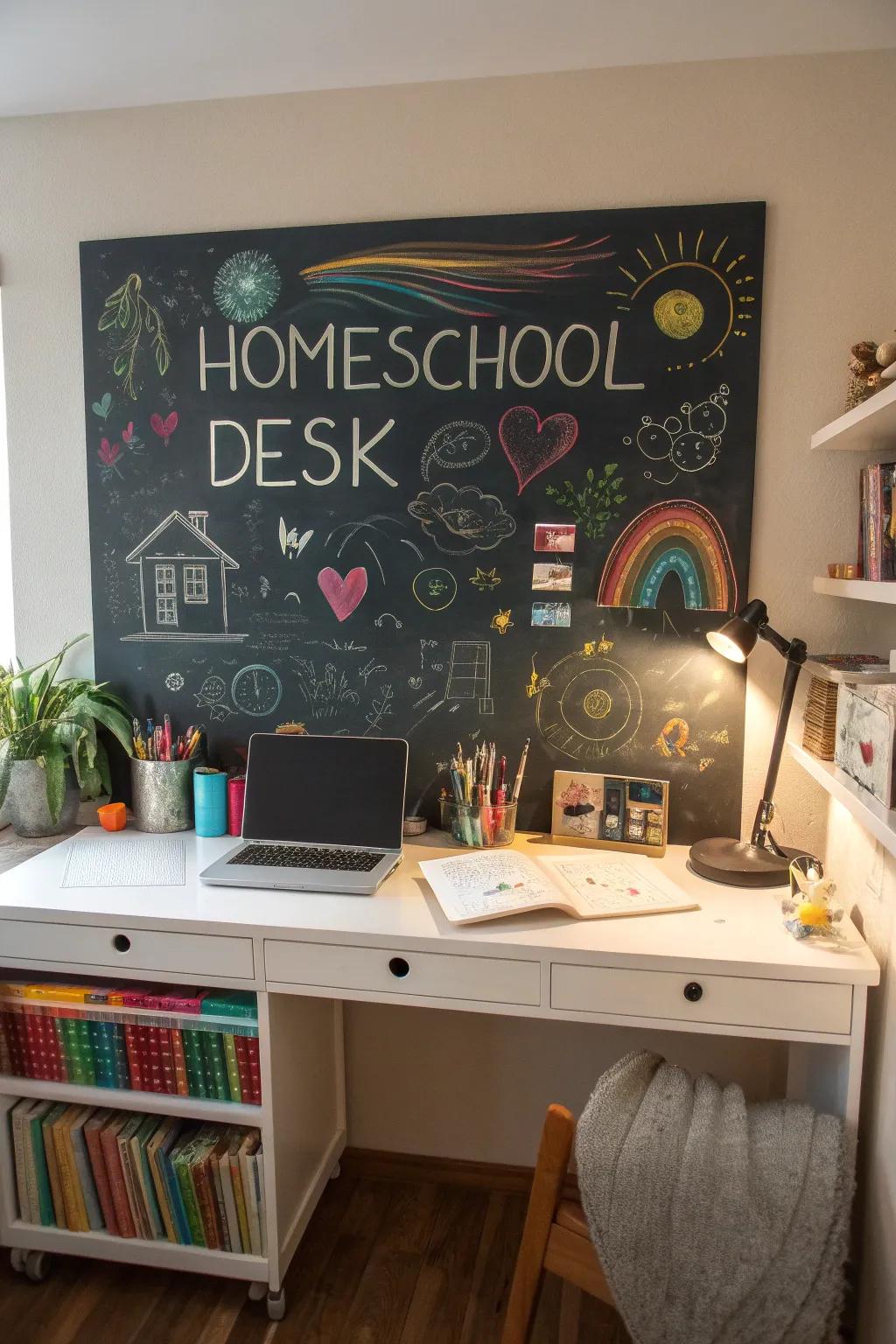 A chalkboard wall sparking creativity and insight.