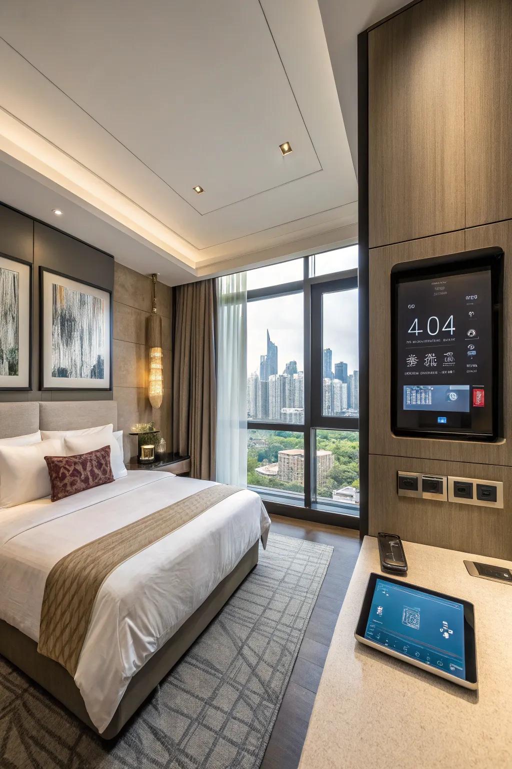 Advanced technology enhances comfort and personalization in spaces in temporary accommodations.