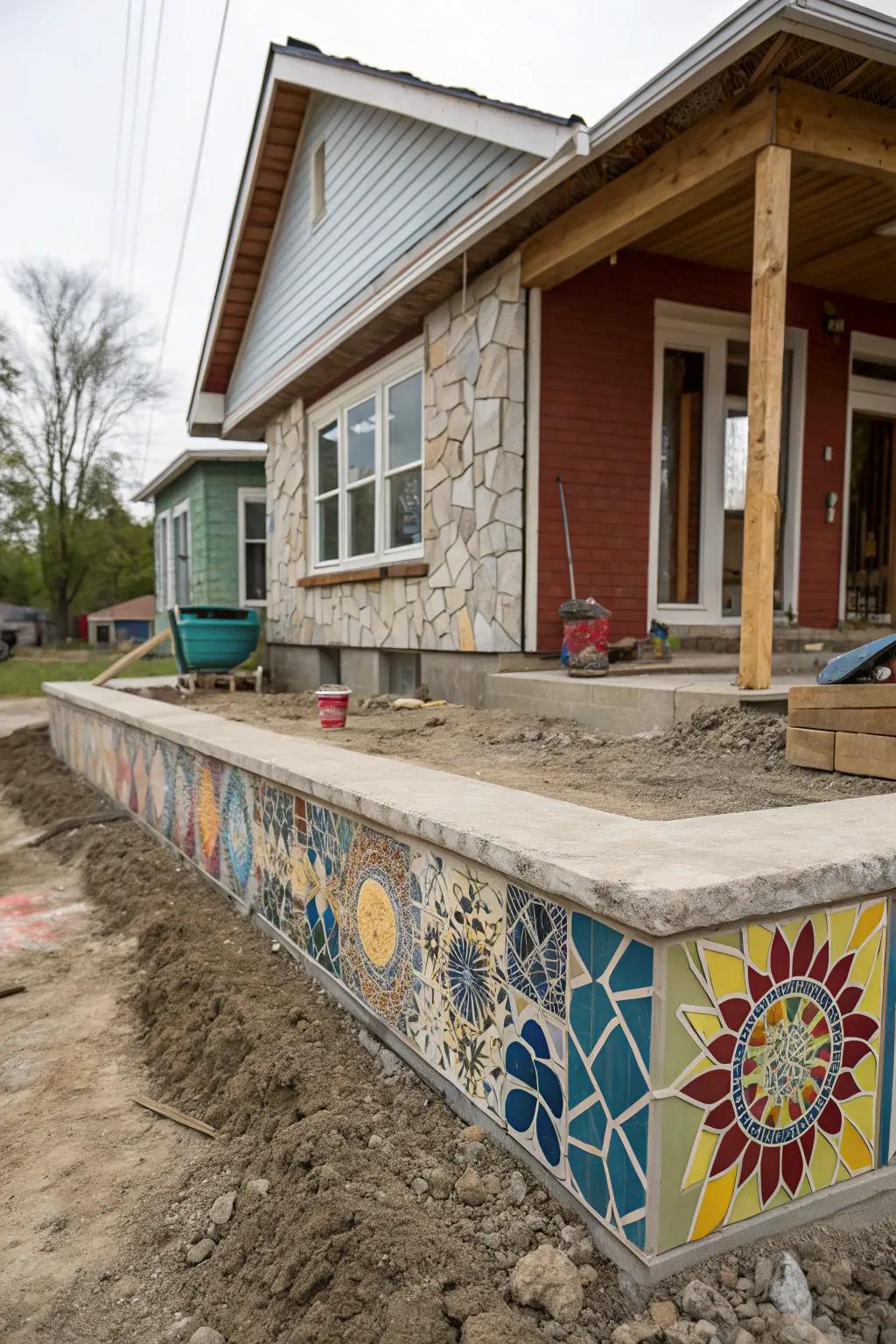 Tile designs turn this base into a vibrant work of art.