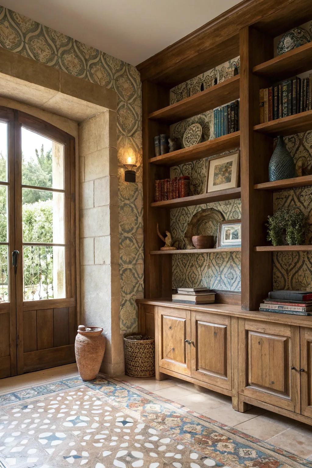 A unique space enriched by artistic craftsmanship.