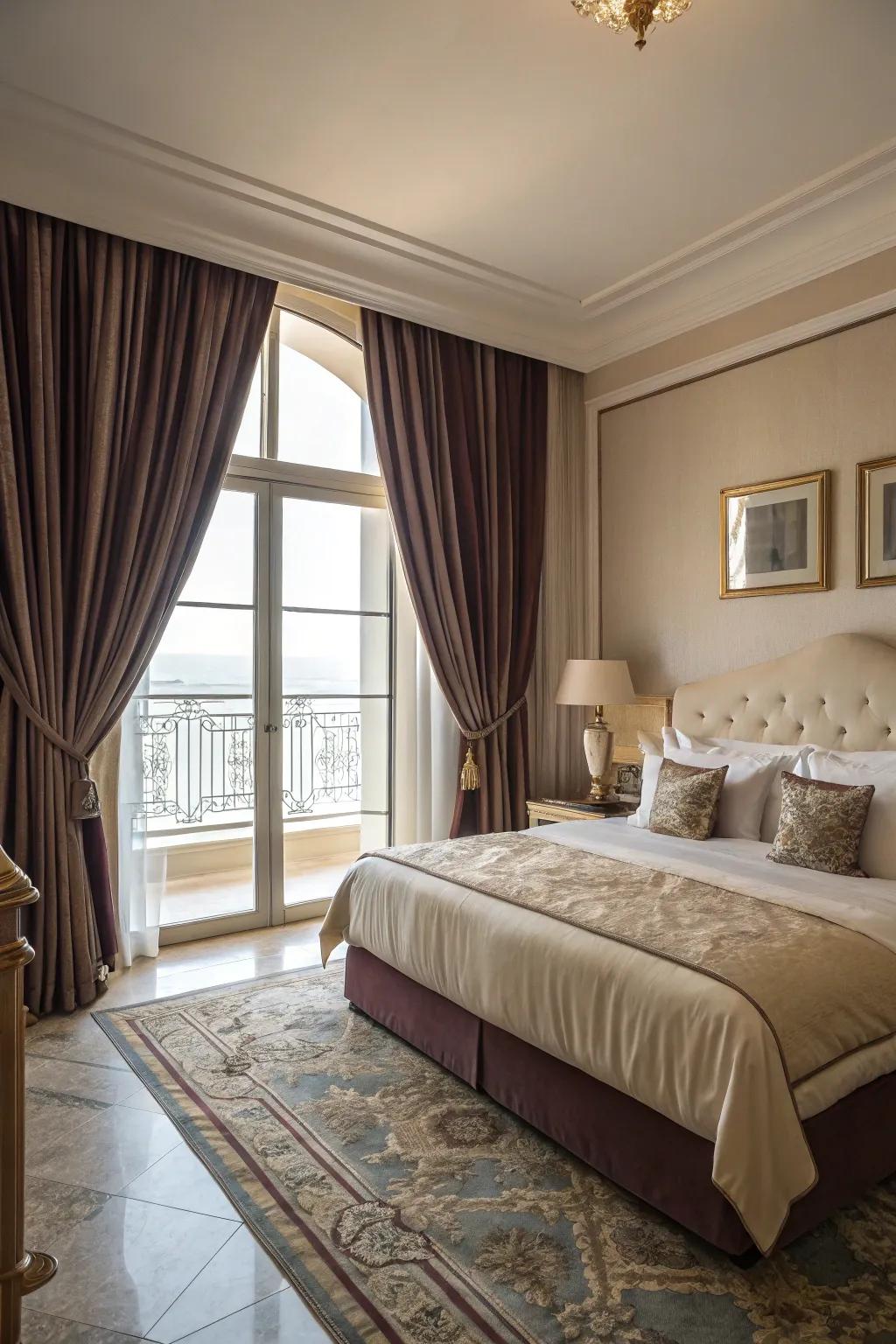 Full-length fabrics provide elegance and exceptional light blocking.