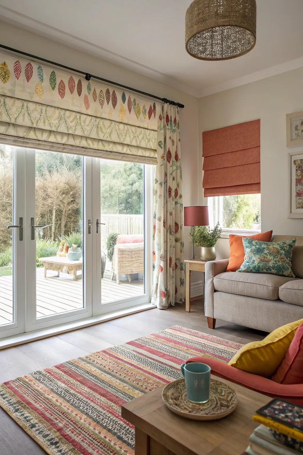 Neat sectional shades deliver a polished and sophisticated charm.